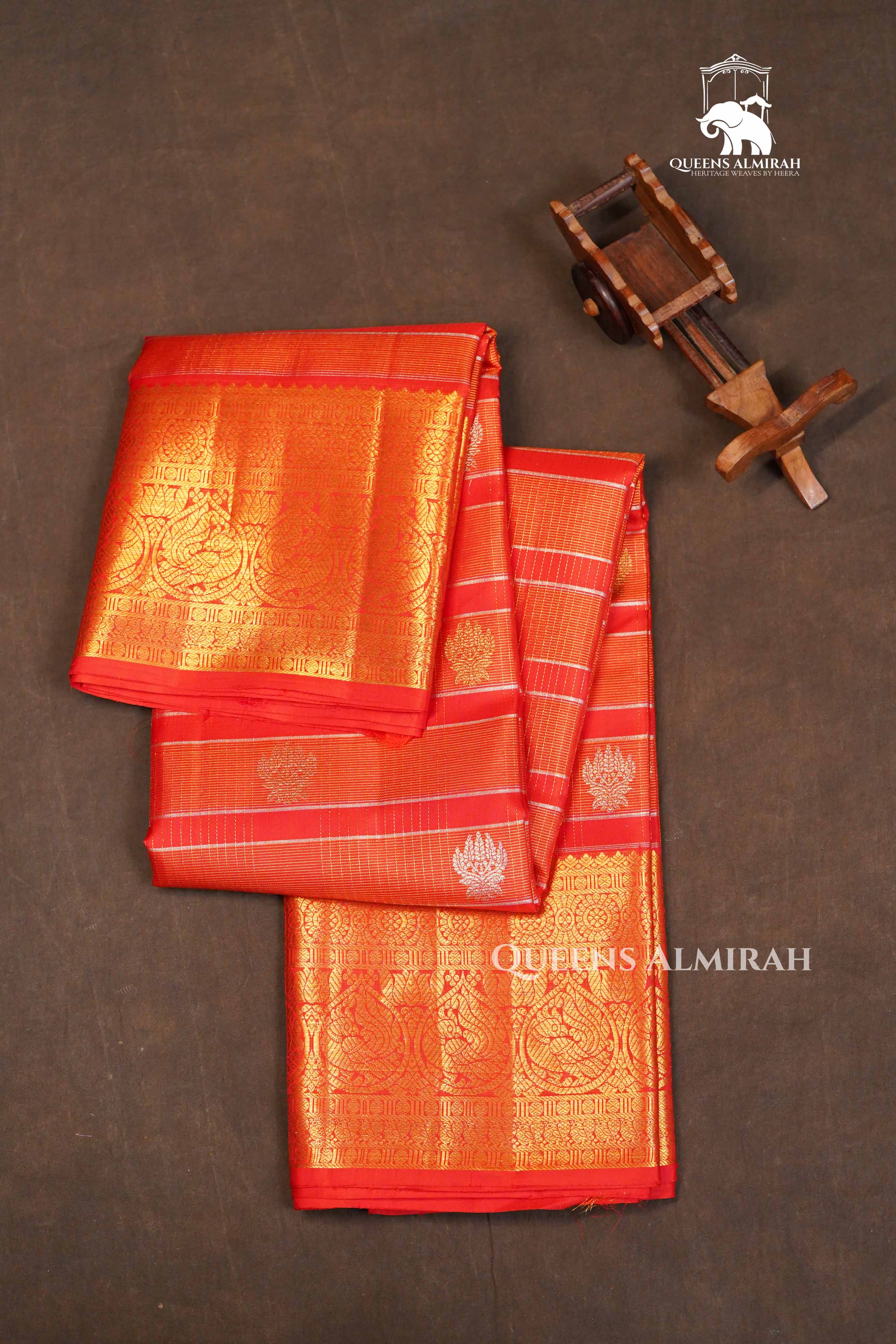 Red Long Border Pure Kanchivaram Silk Saree