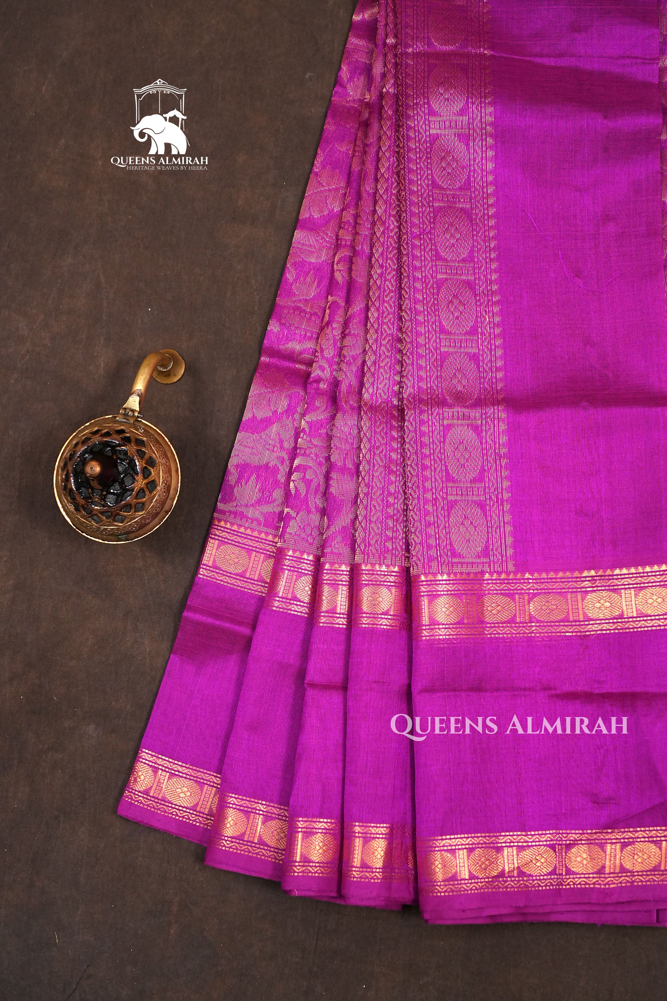 Purple Vanasingaram Pure Kanchi Silk Cotton Saree