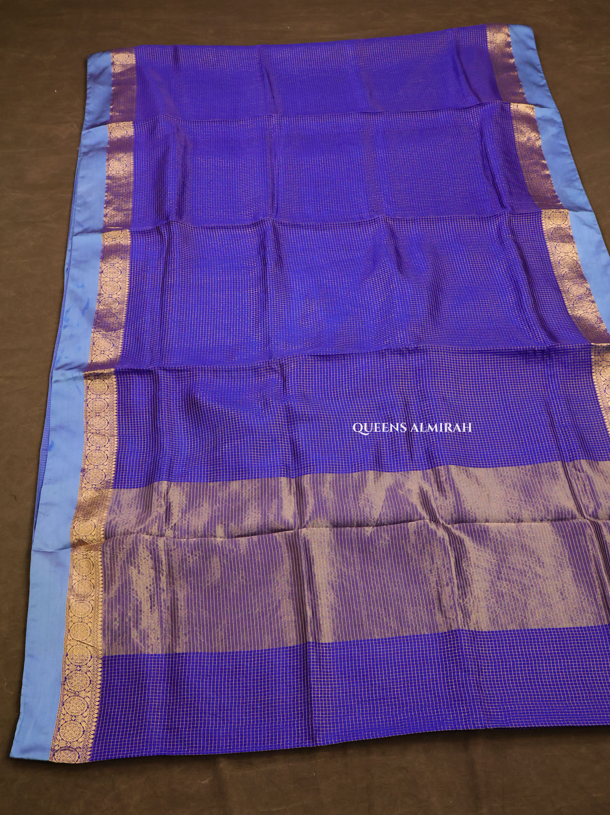 Blue Maheshwari Silk Saree