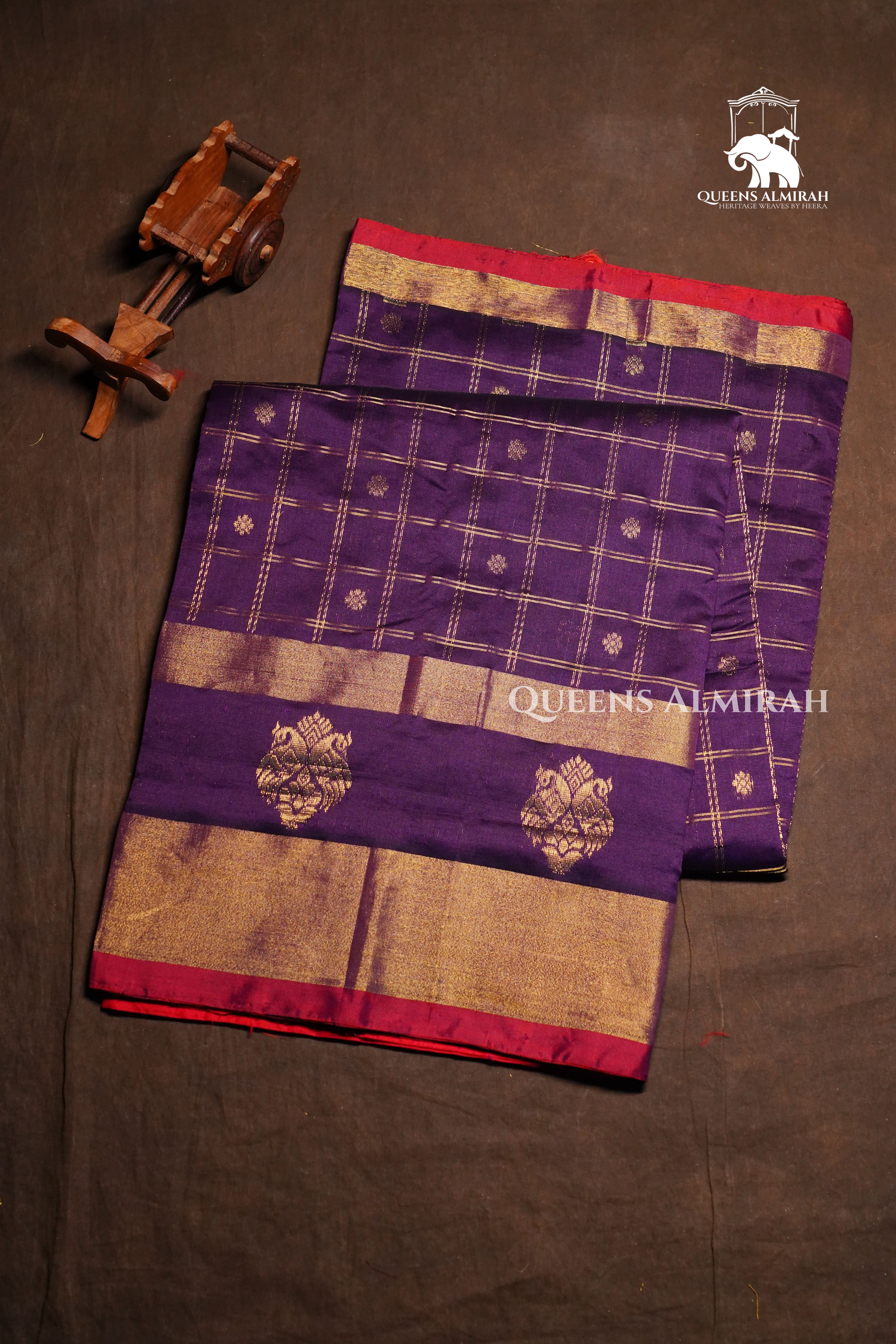 Purple With Red Budget Silk Cotton Saree