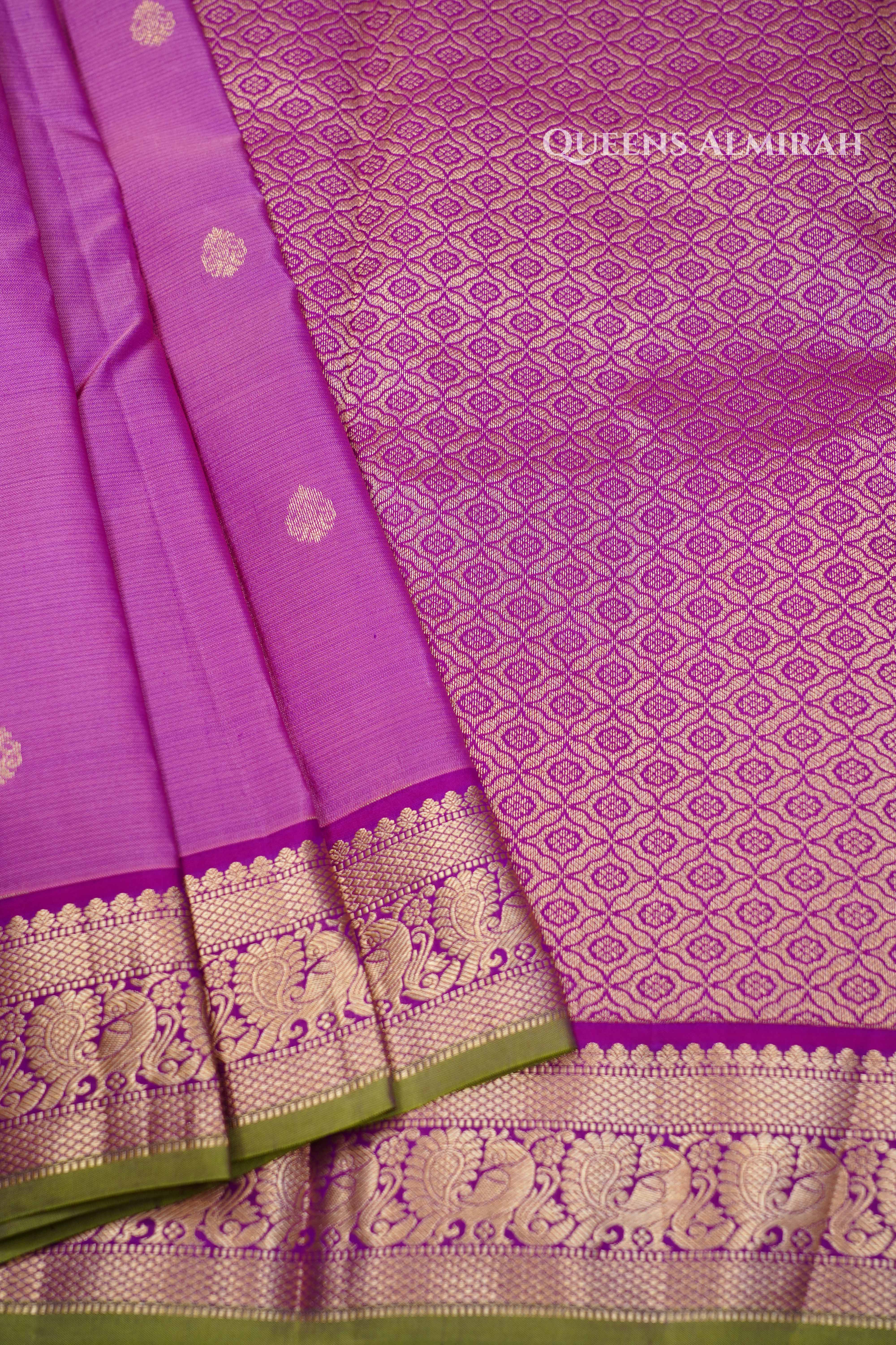 Lotus Pink Pure Kanchivaram Silk Saree