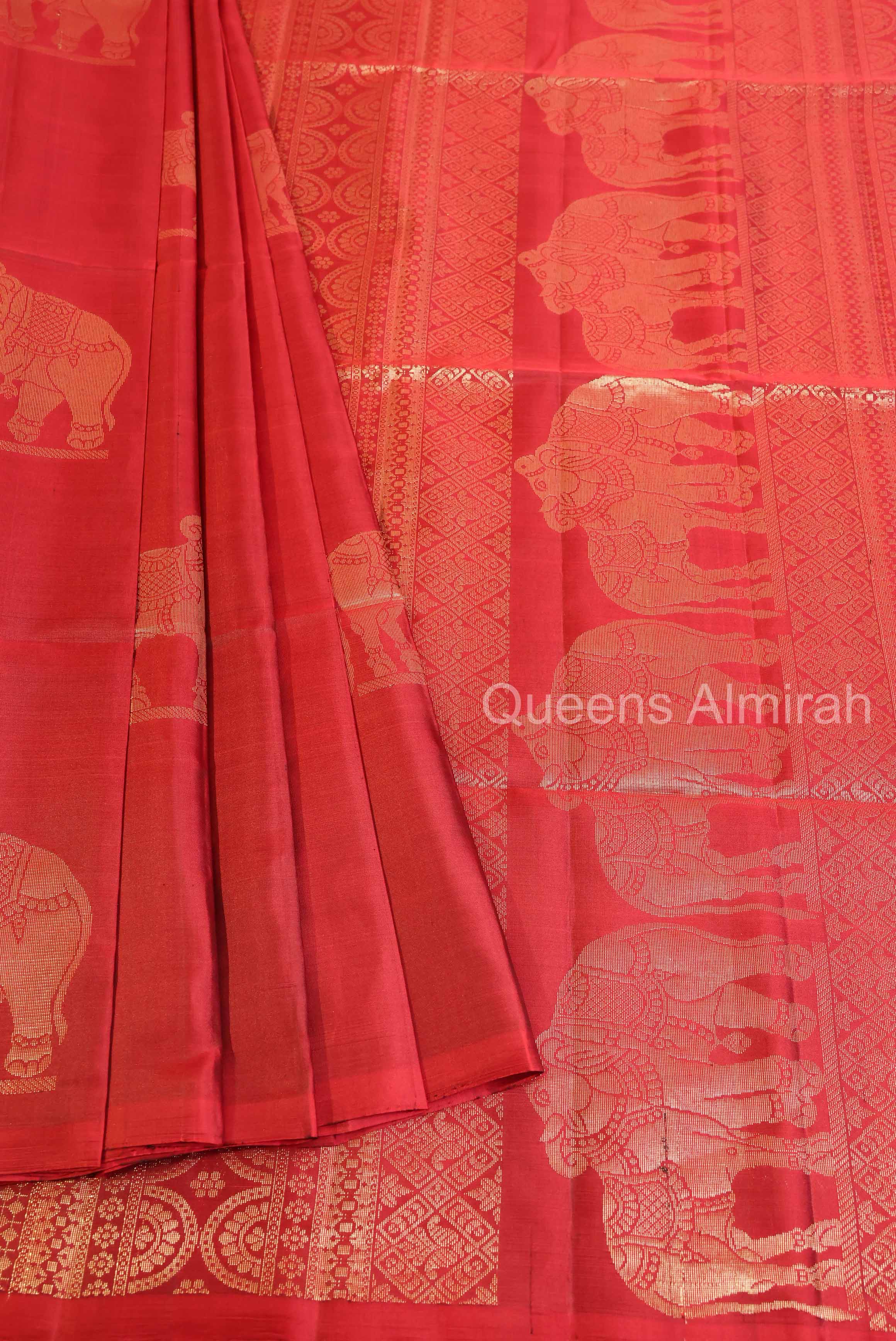 Maroon Pure Soft Silk Saree