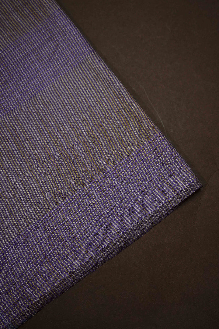 MUTED PURPLE GHICHA ORAGANZA SAREE - Queens Jewel Emporium