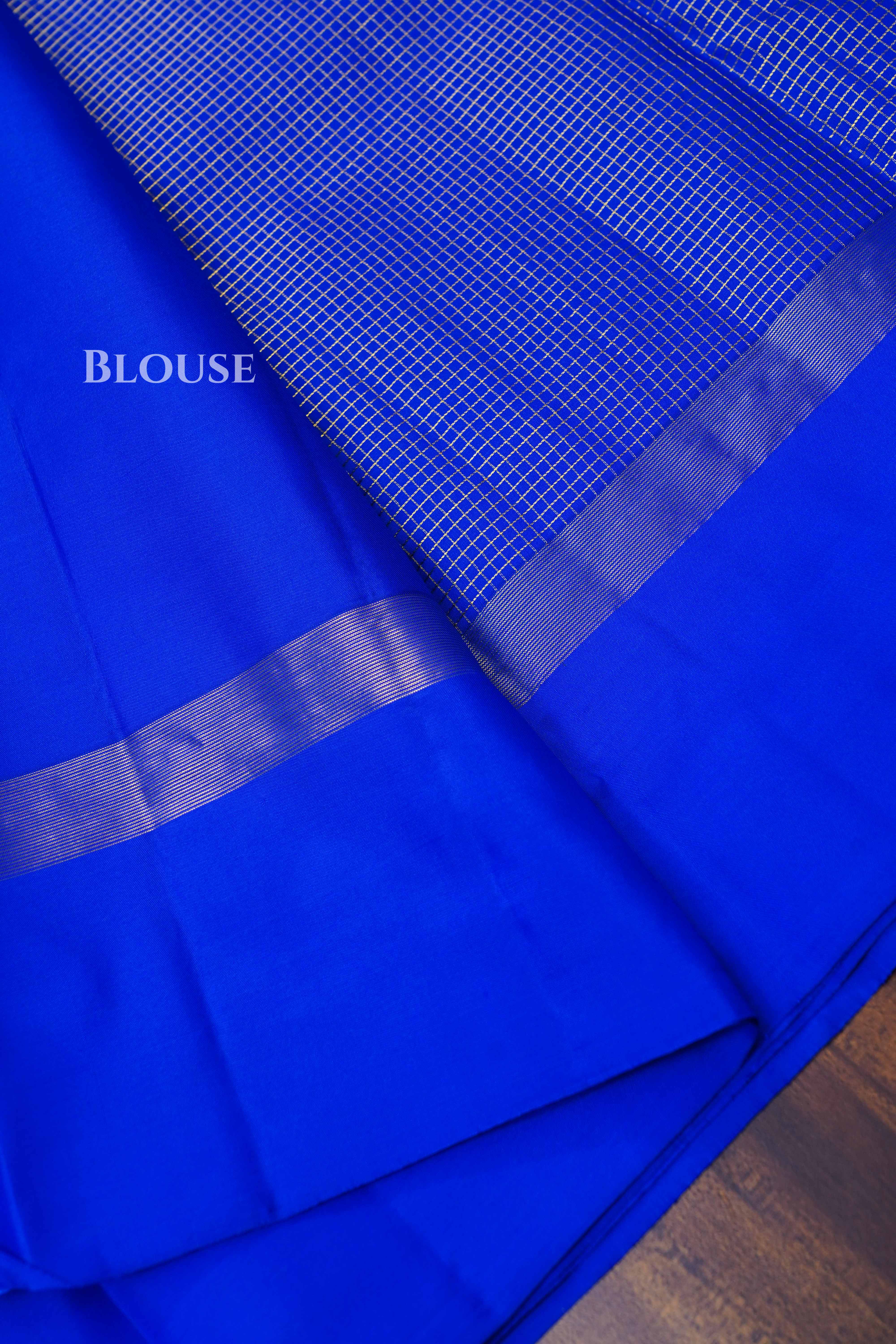 Ink Blue Pure Kanchivaram Silk Saree