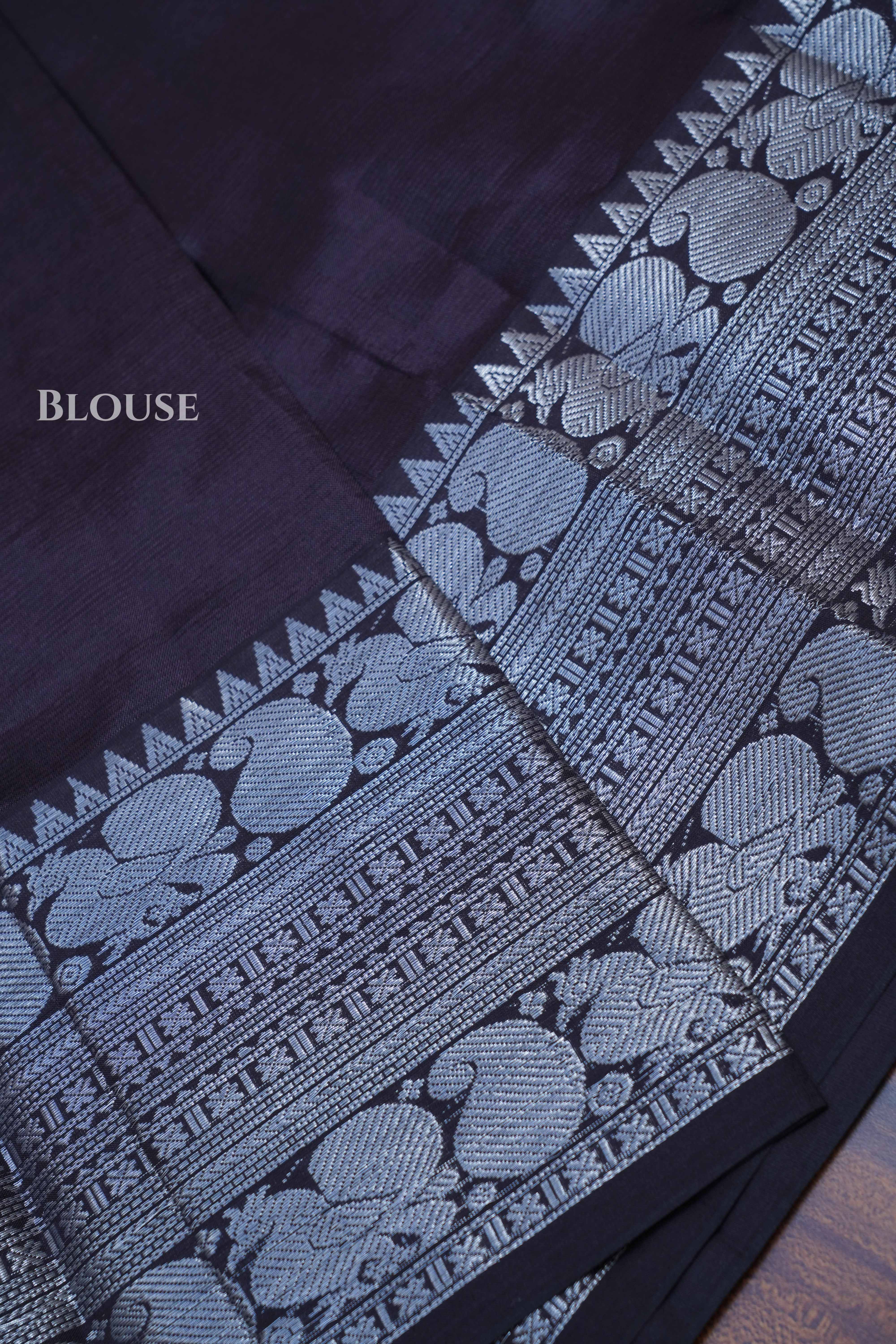 Brinjal Violet Mangalgiri Saree