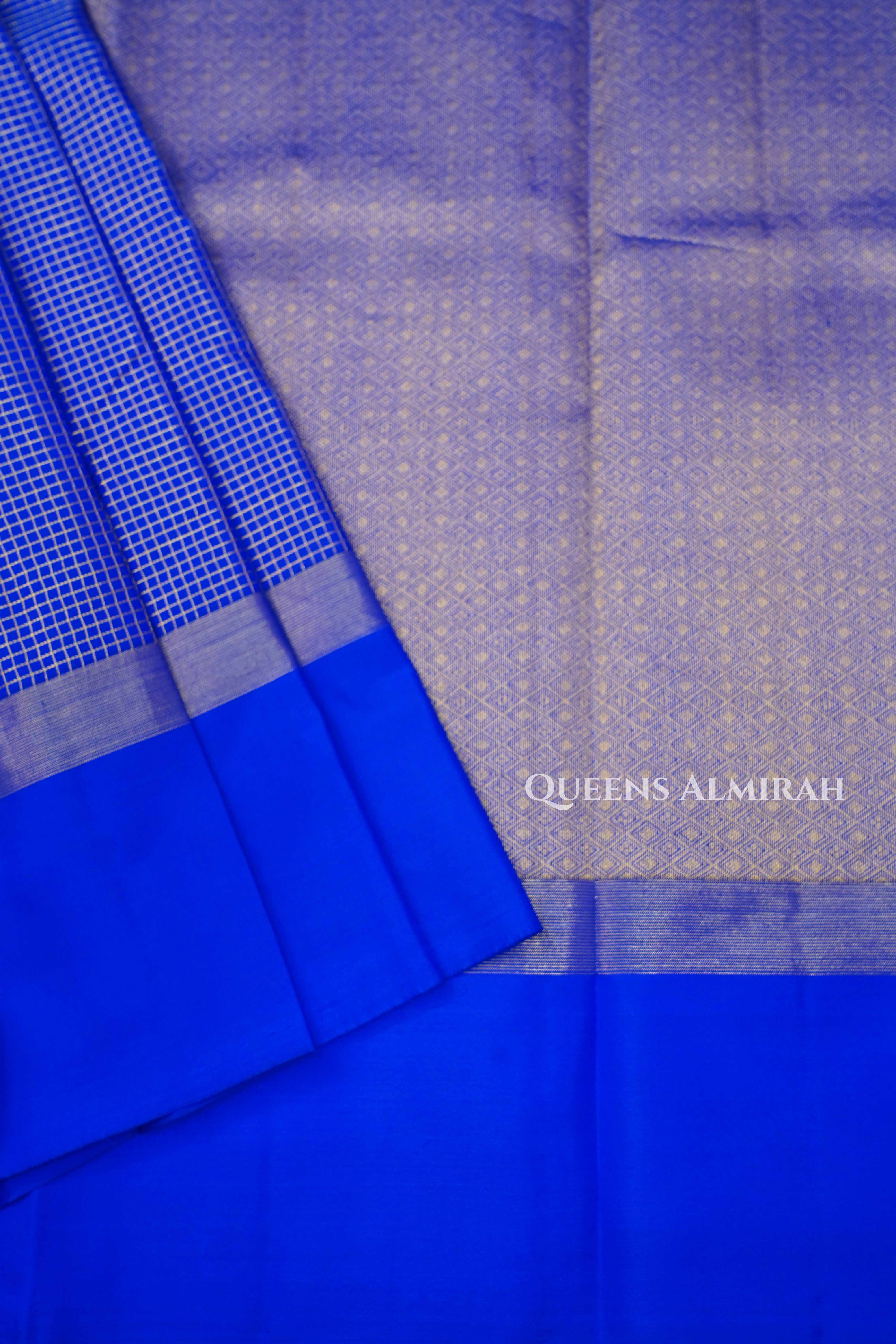 Ink Blue Pure Kanchivaram Silk Saree