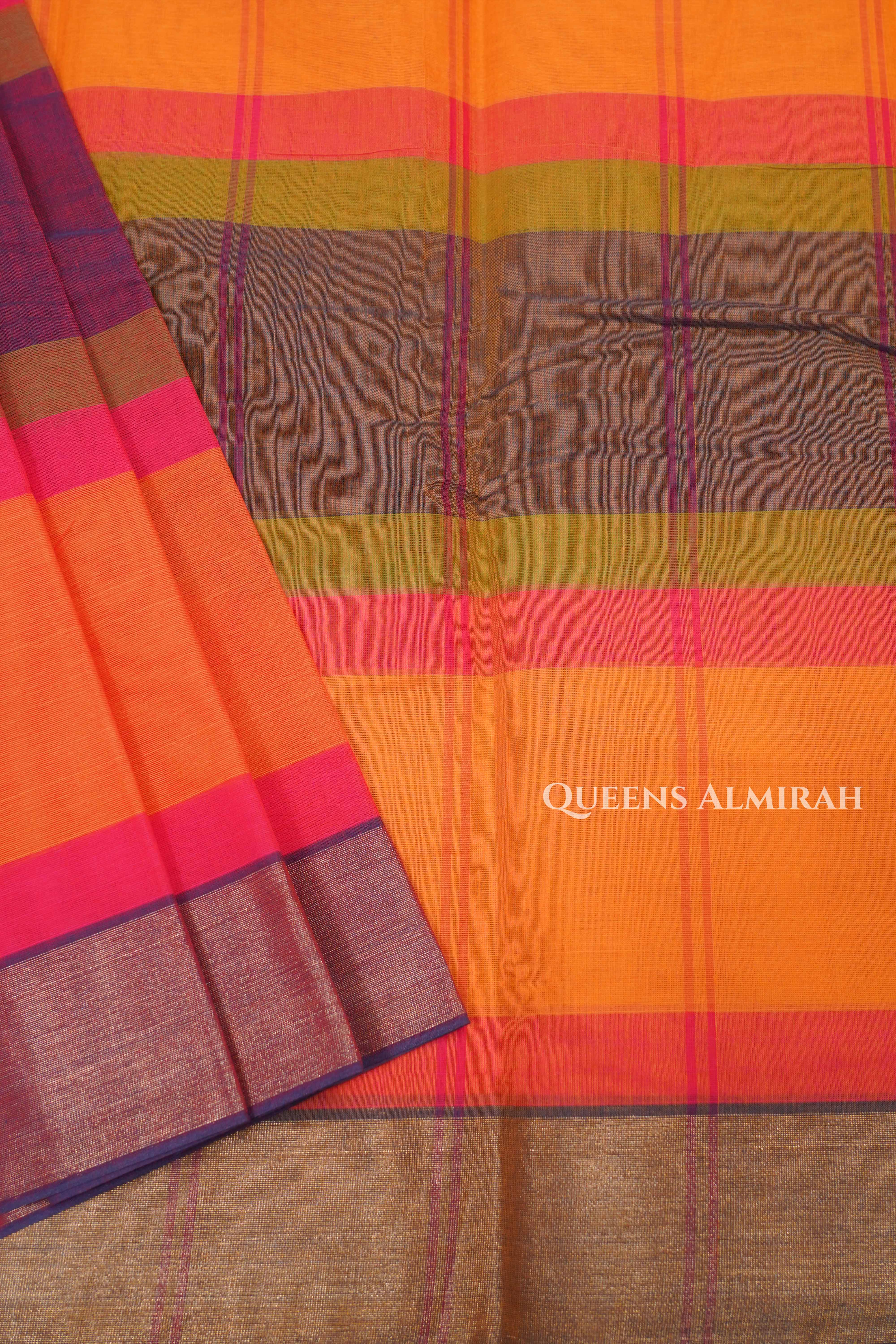 Multi Color Chettinad Cotton Saree