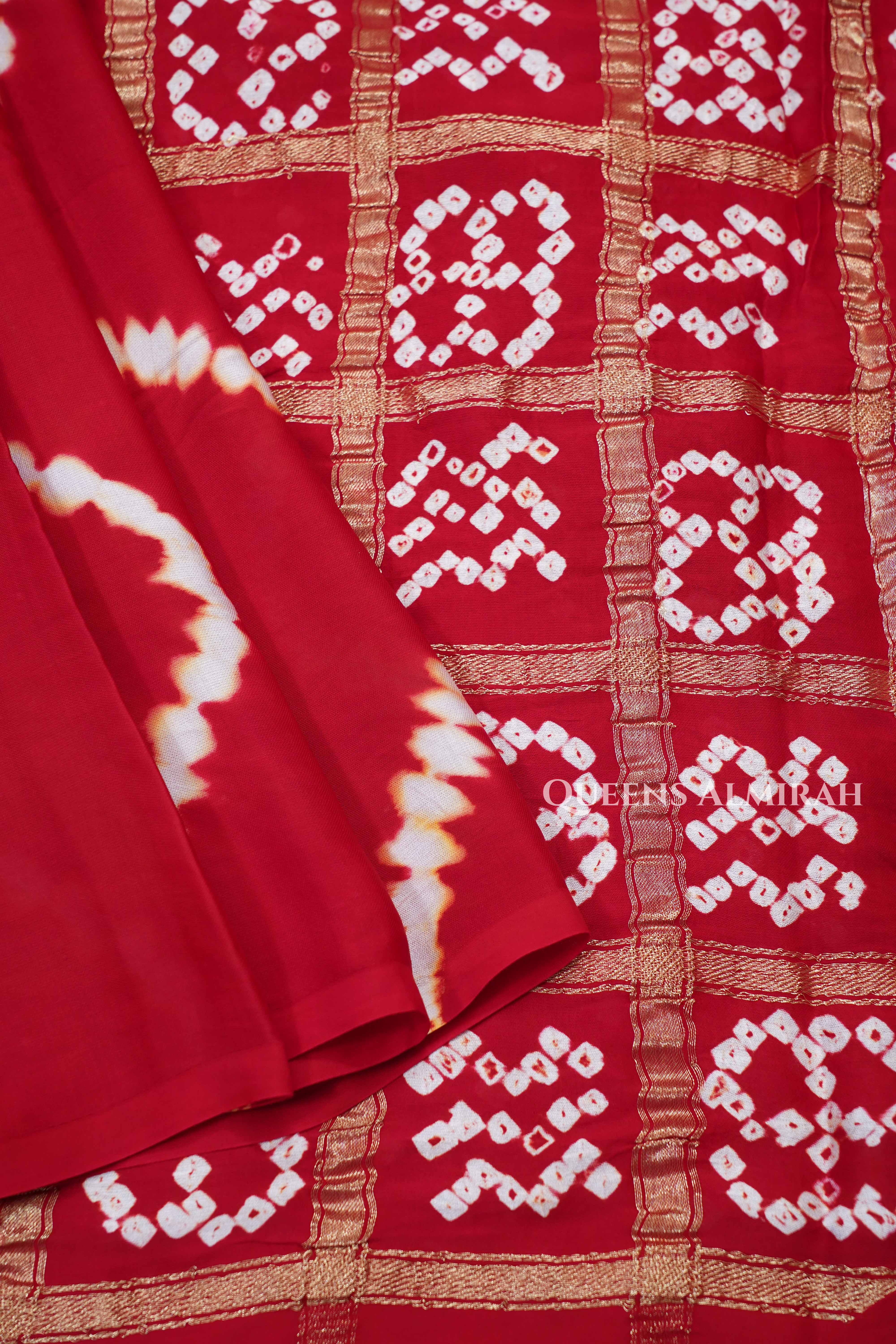 Red Modal Silk Saree
