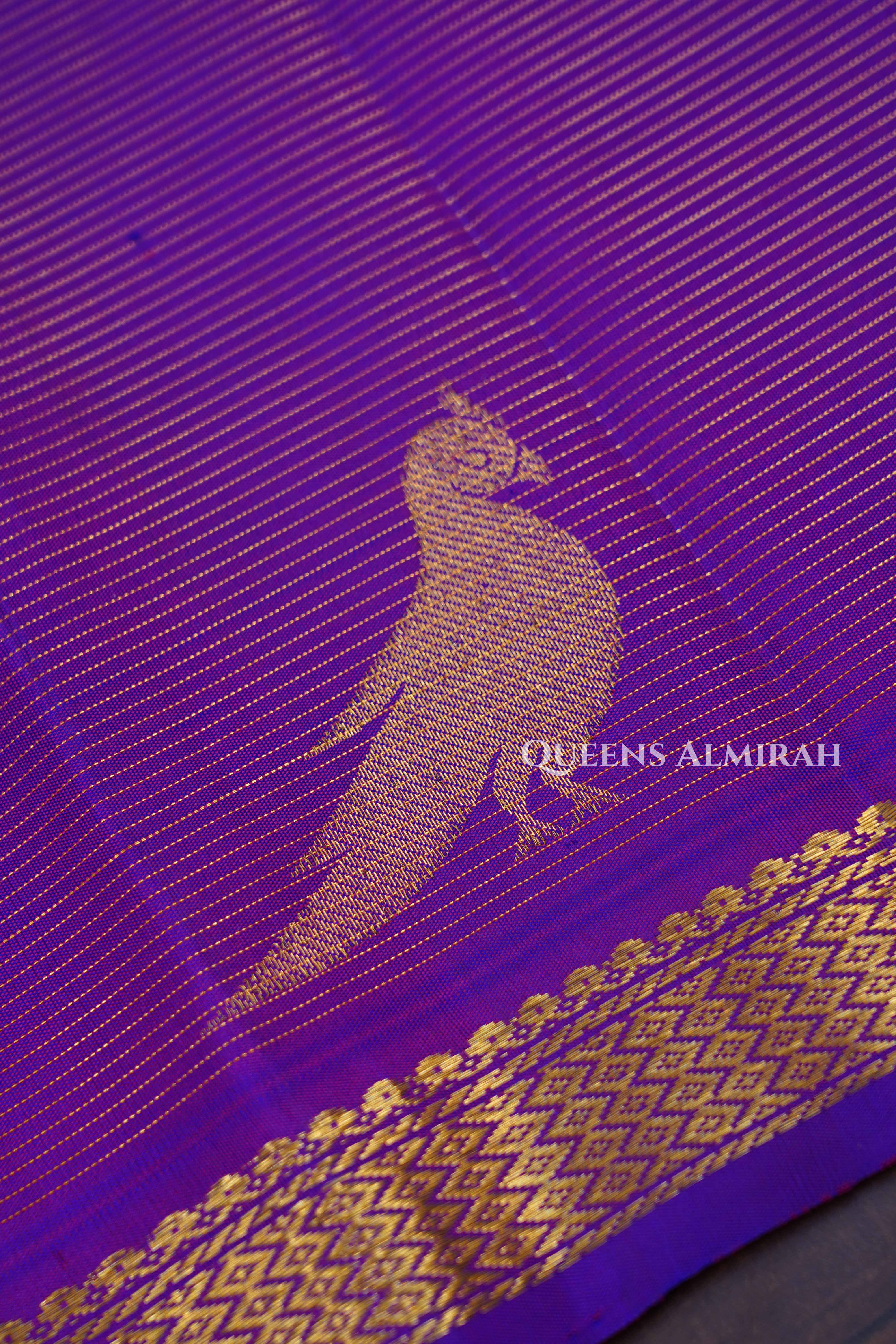 Purple Pure Kanchivaram Silk Saree