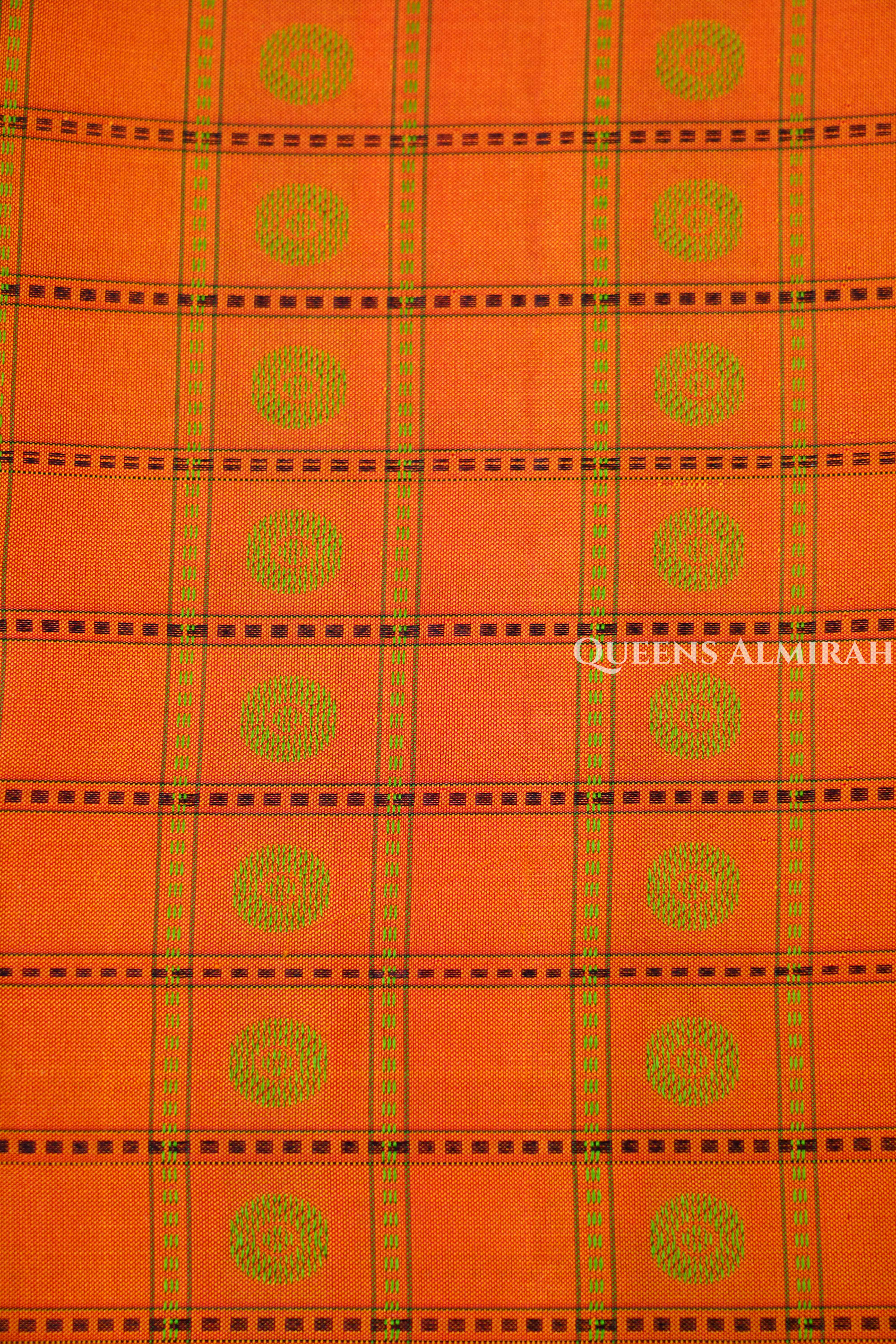Orange With Yellow Pure Kanchivaram Silk Saree