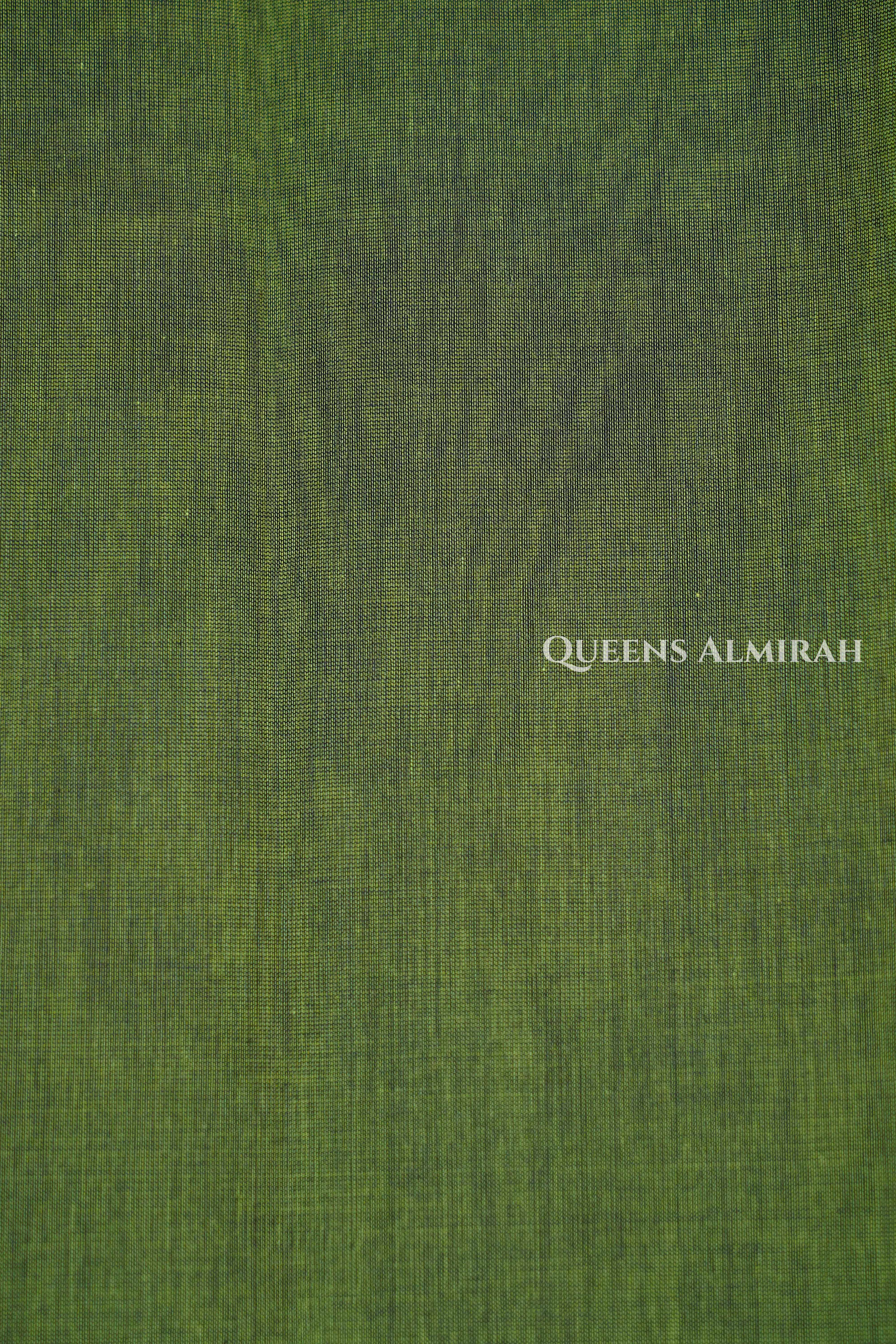 Paasa Pachai With Mustard Yellow Chettinad Cotton Saree