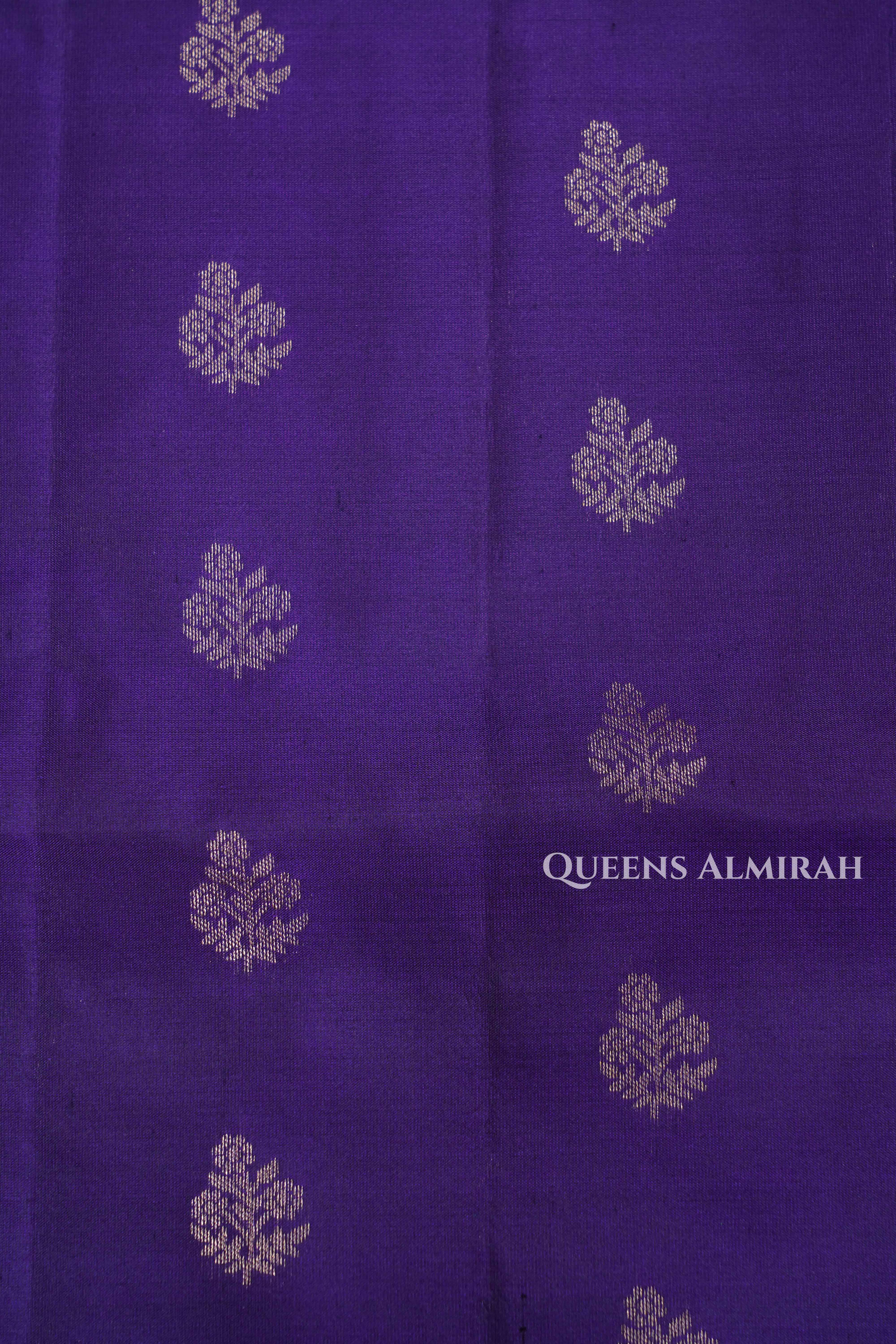 Purple Pure Soft Silk Saree