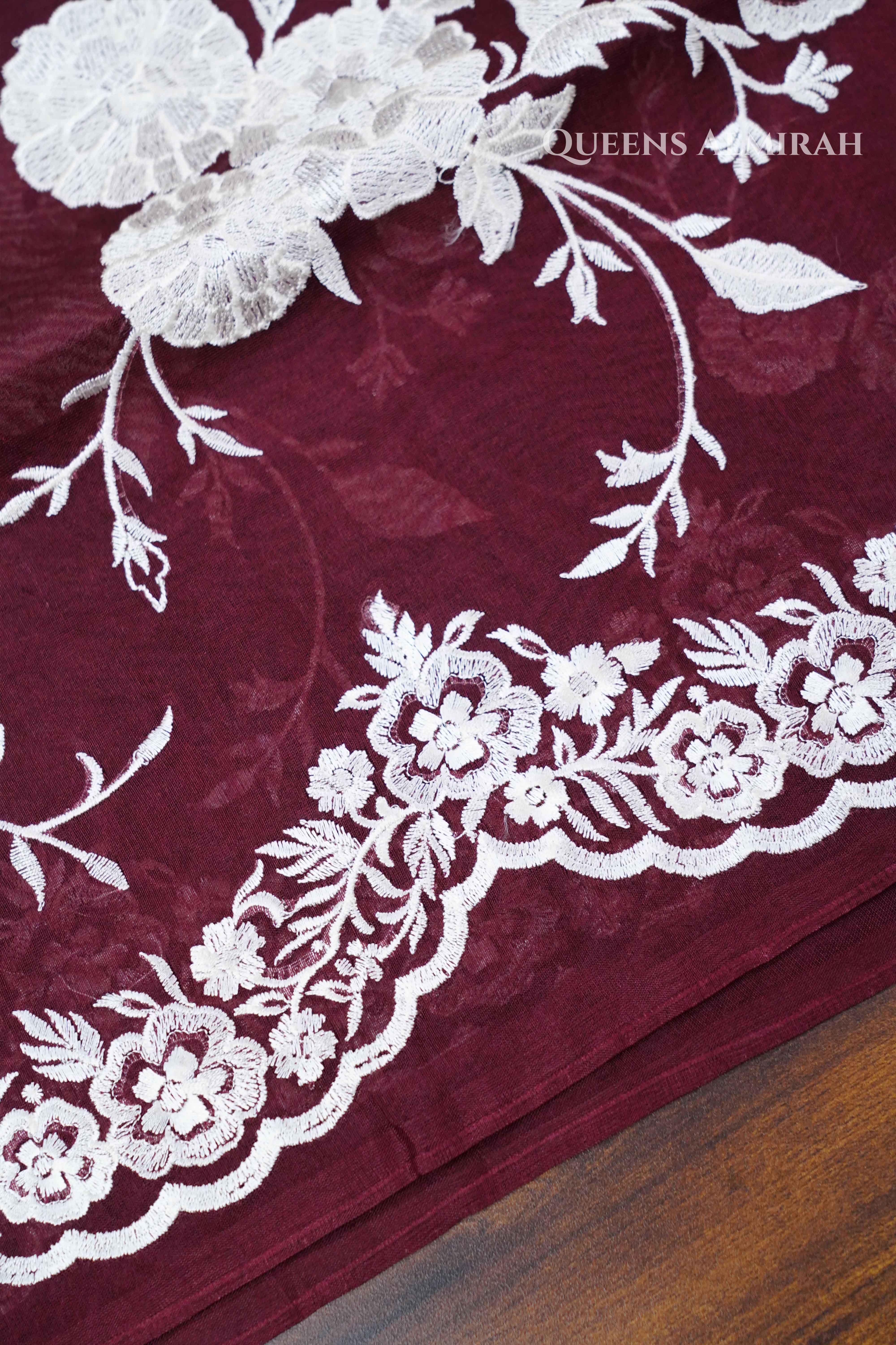 Wine Berry Kora Organza saree