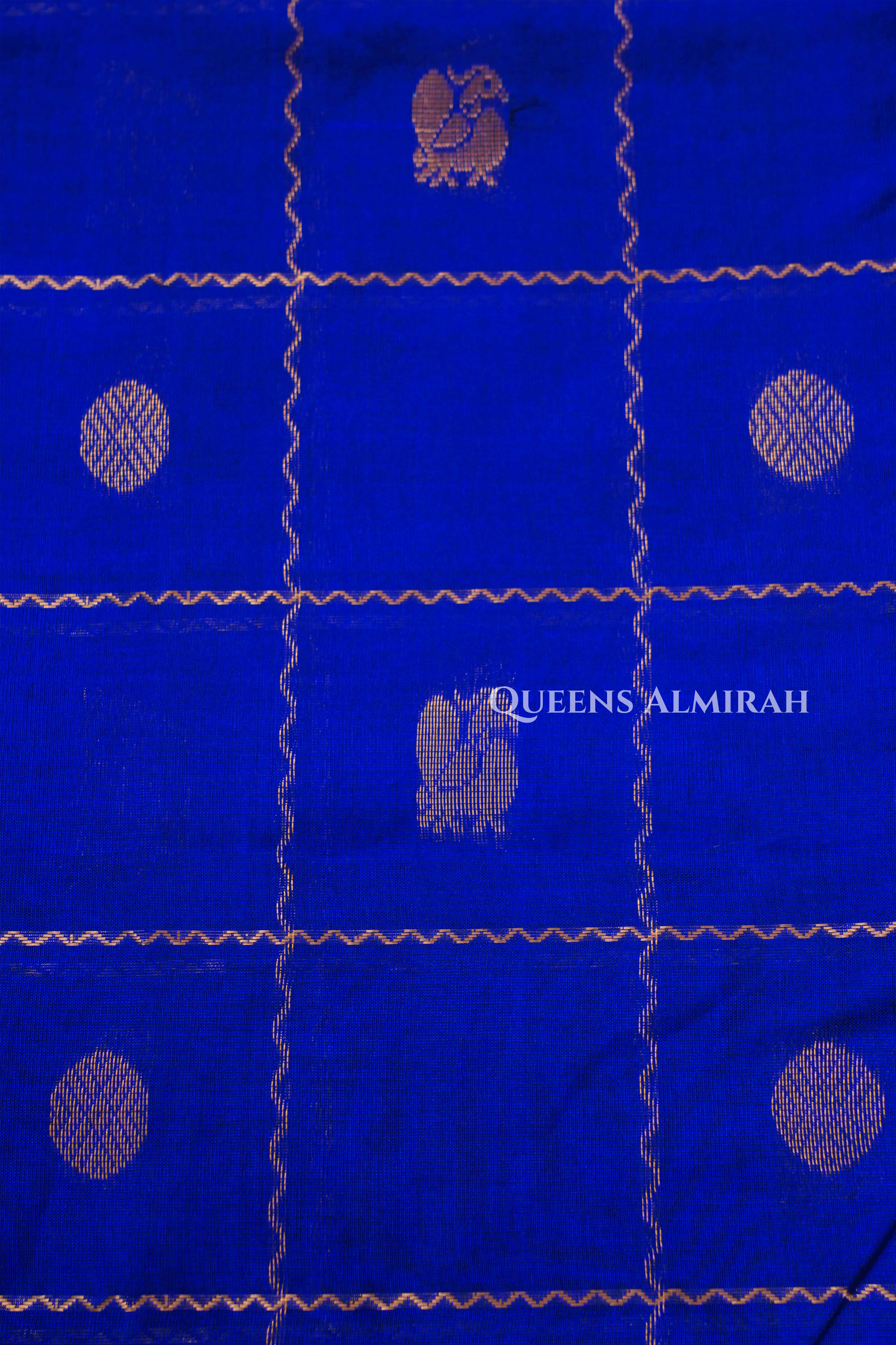 Royal Blue Pure Kanchi Silk Cotton Saree