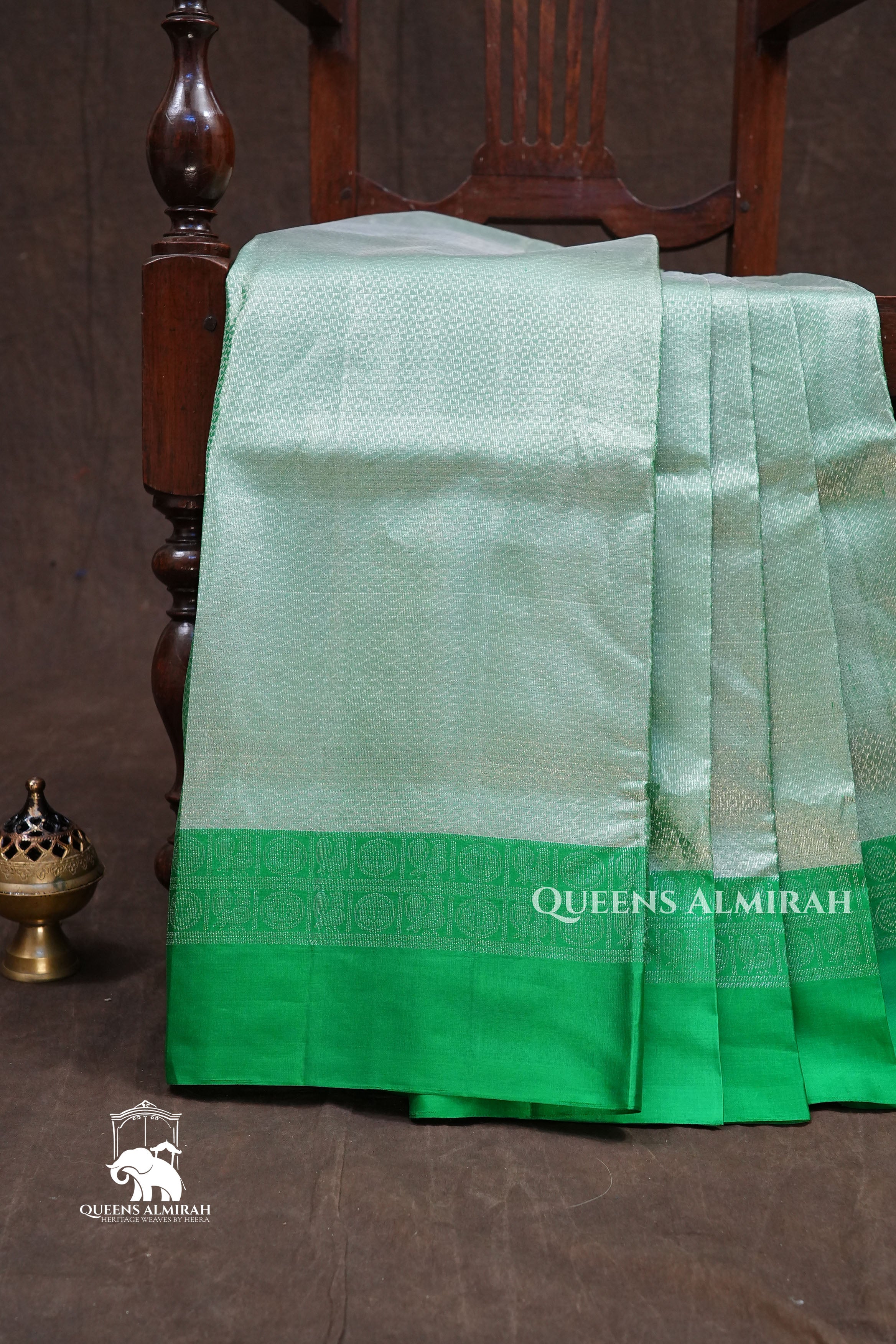 Green Jamindharani Tissue Soft Silk Saree