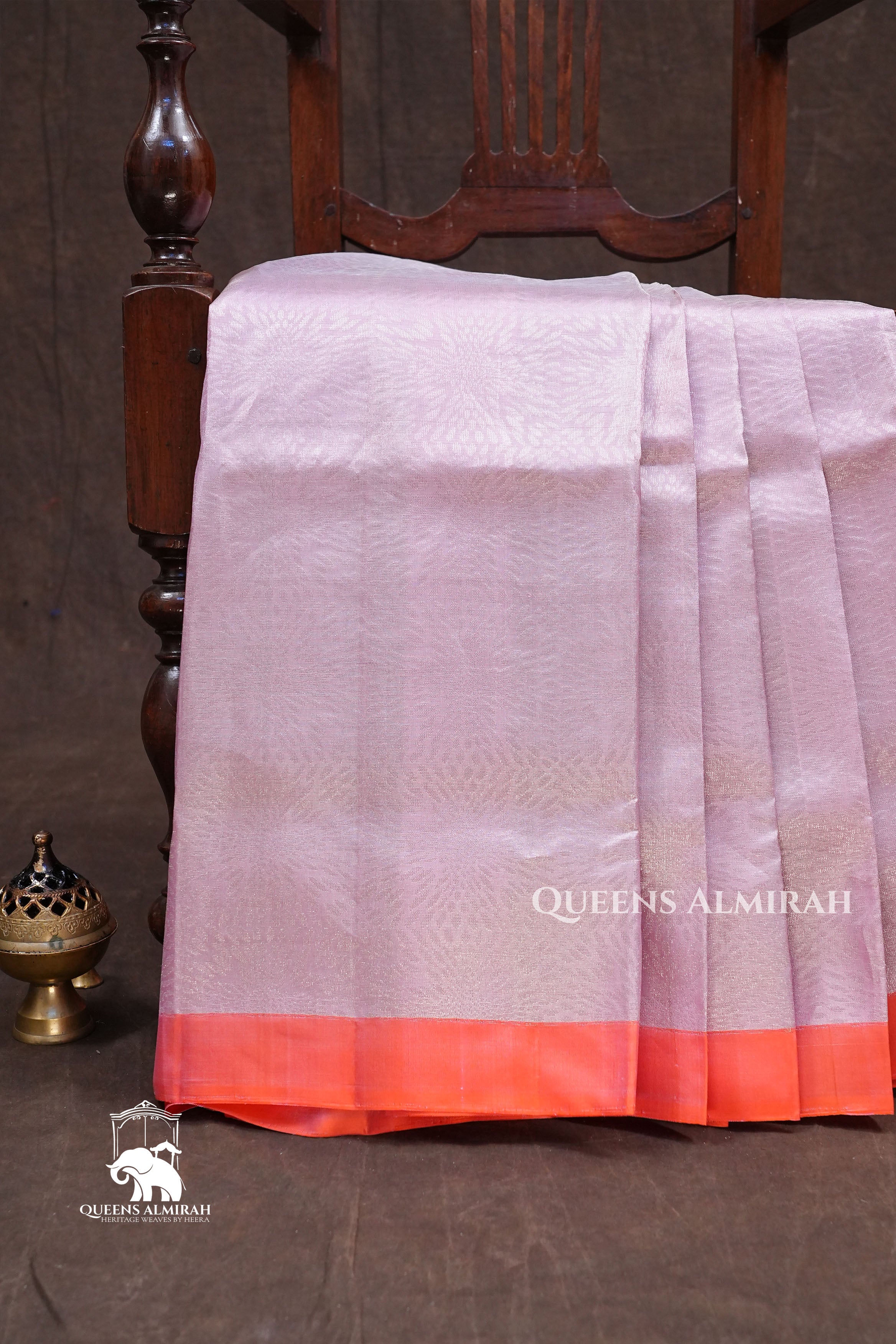 Orange Jamindharani Tissue Soft Silk Saree