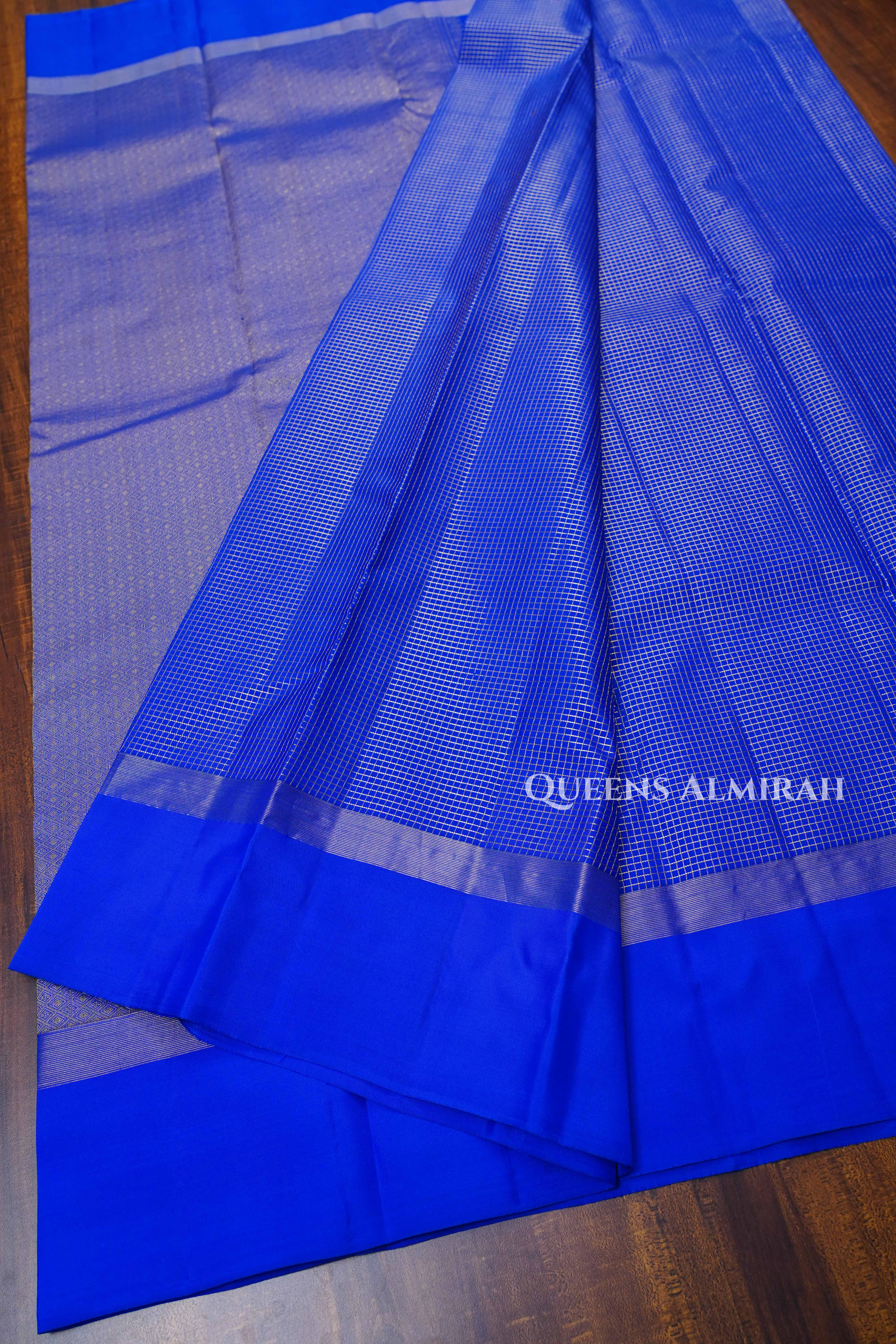 Ink Blue Pure Kanchivaram Silk Saree