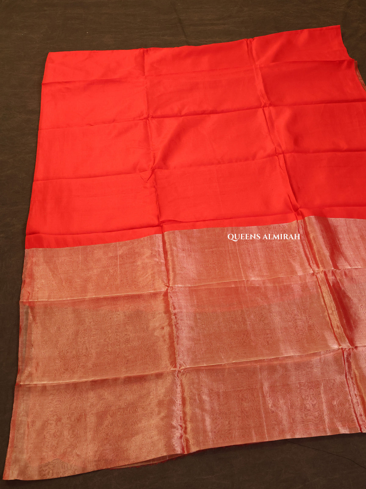 Red With Golden Banarasi Tissue Saree