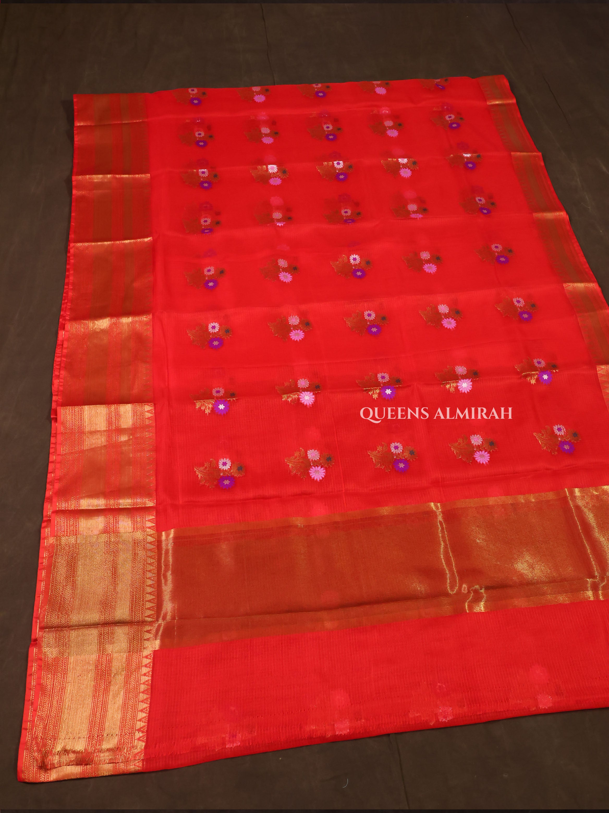 Red Pure Kota Silk Saree