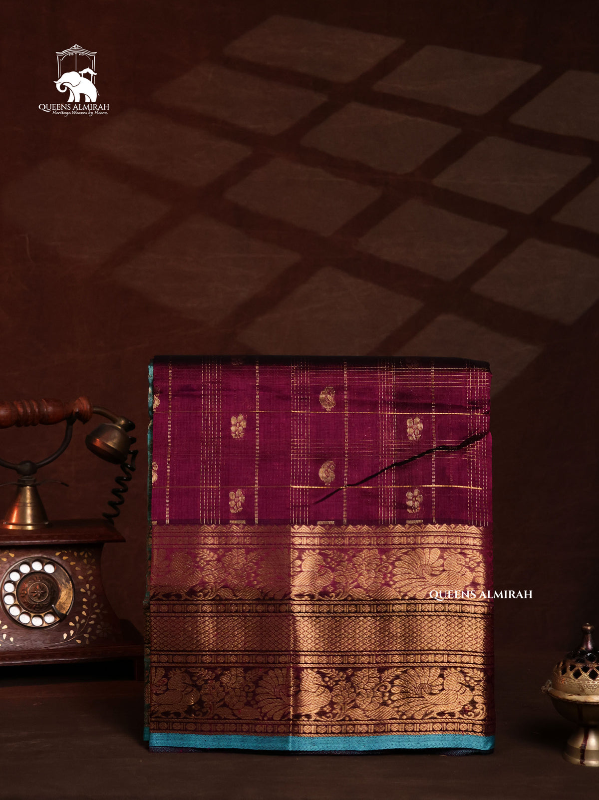 Purple Pure Silk Cotton Saree