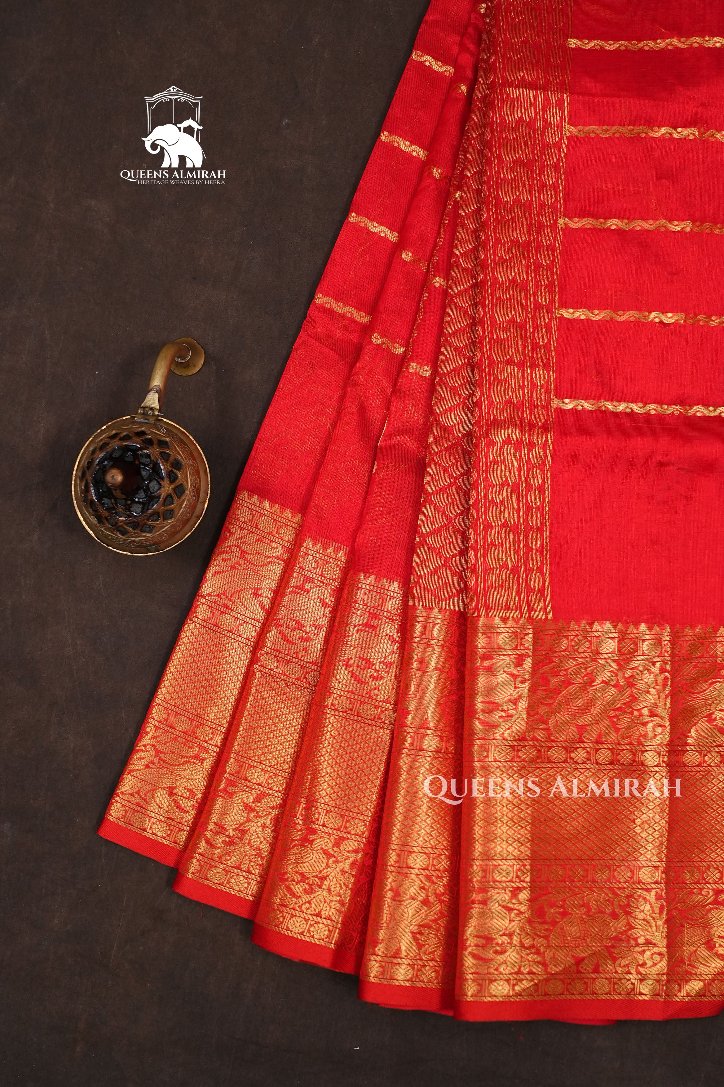 Chilly Red Pure Silk Cotton Saree