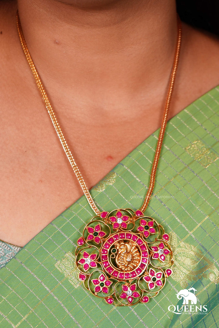 PADMINI RAKKADAI PENDANT SET - Queens Jewel Emporium