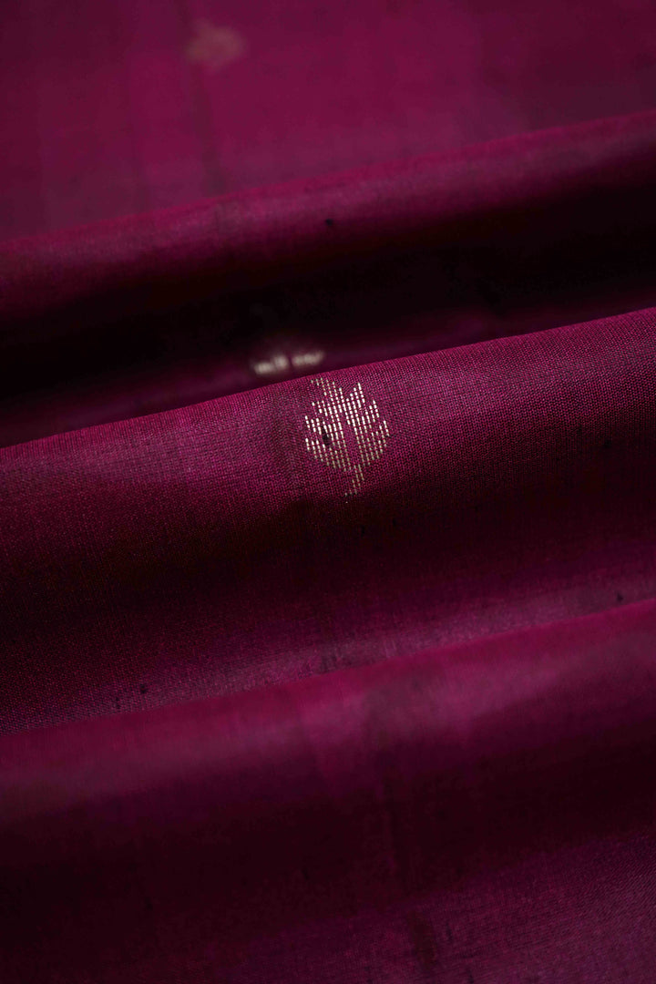 DARK MAGENTA DESIGNER SILK SAREE - Queens Jewel Emporium