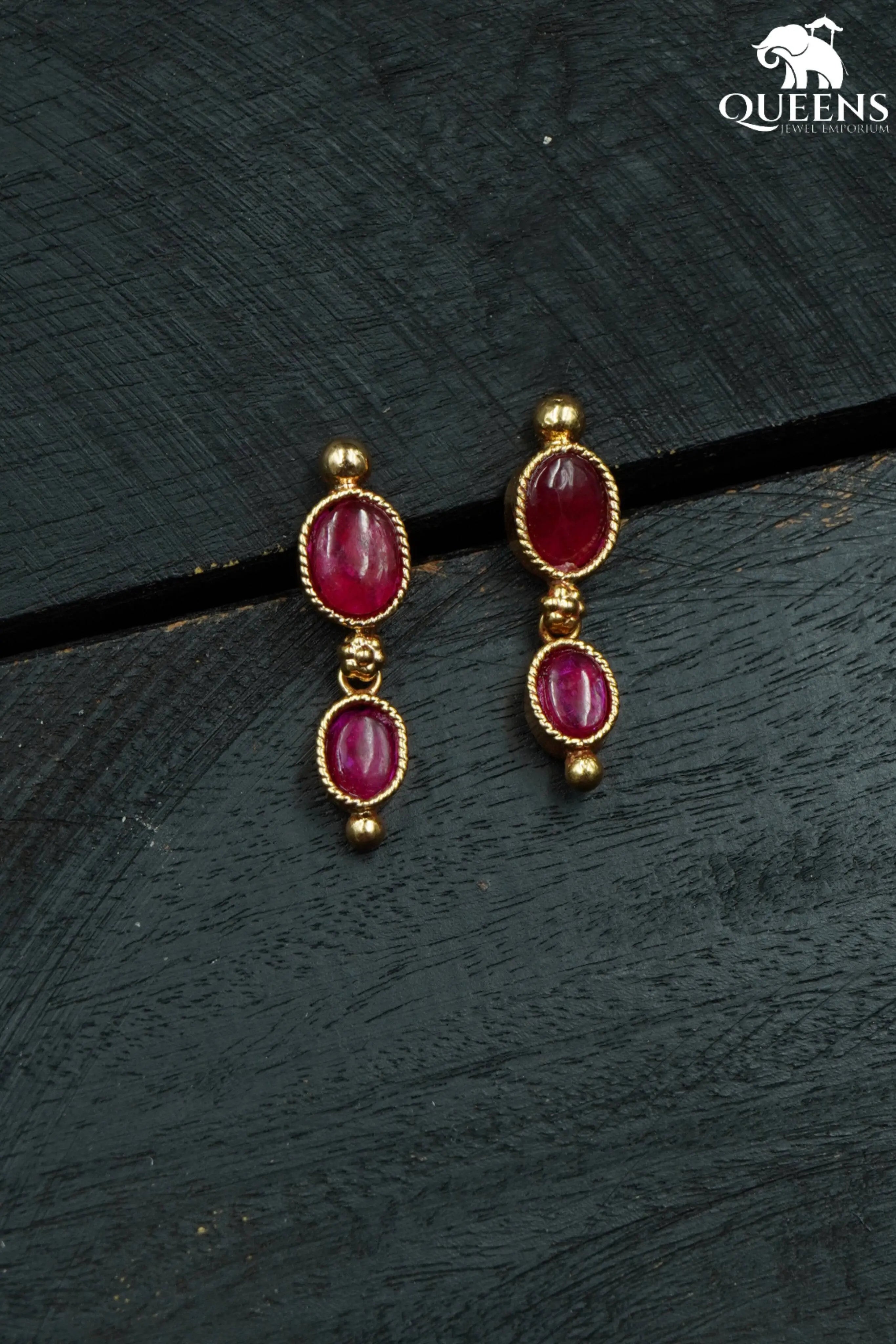 ADITI KEMP SIMPLE EARRING - Queens Jewel Emporium