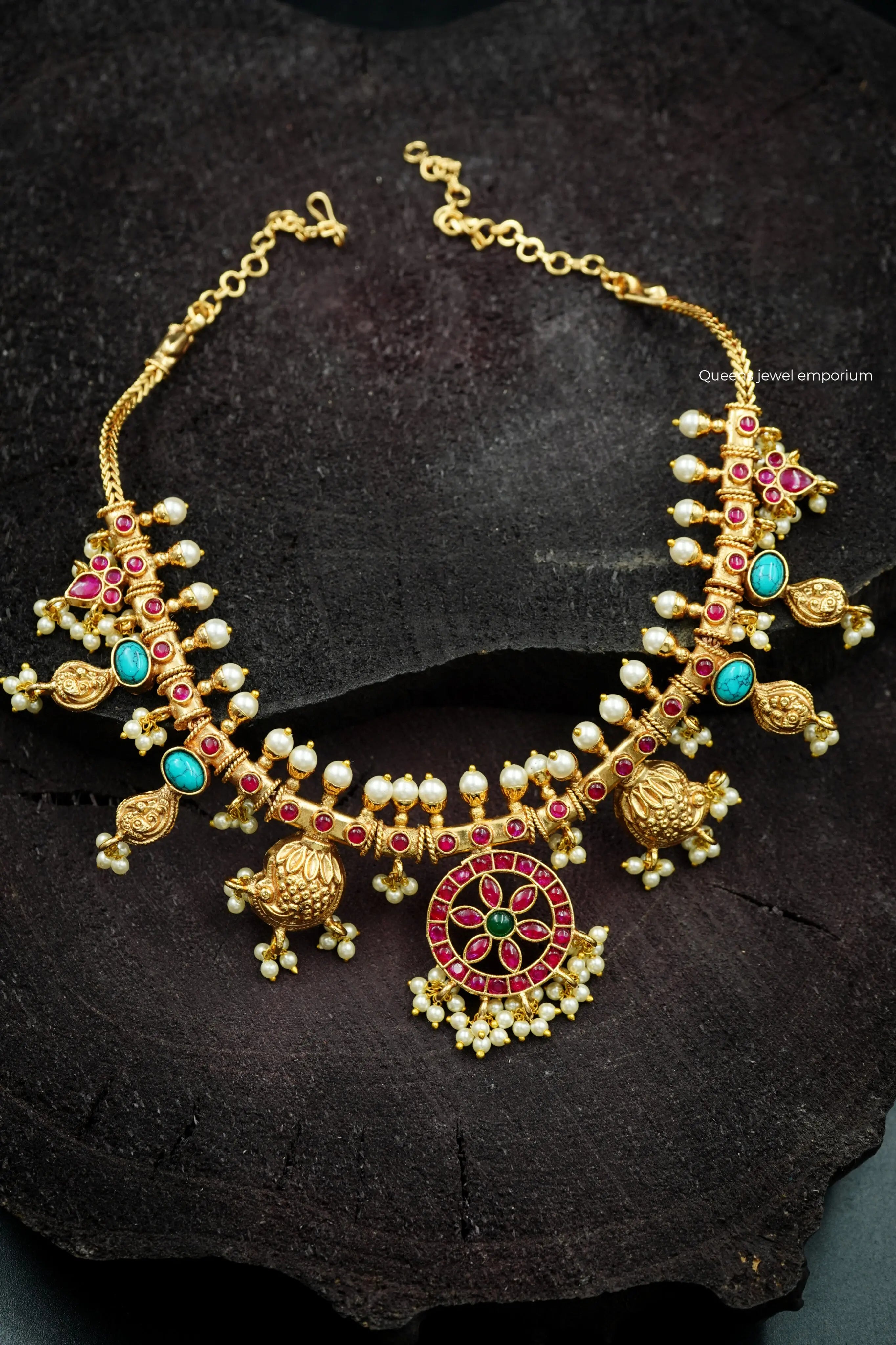 AKSHITA GUTTA PUSALU NECKLACE - Queens Jewel Emporium