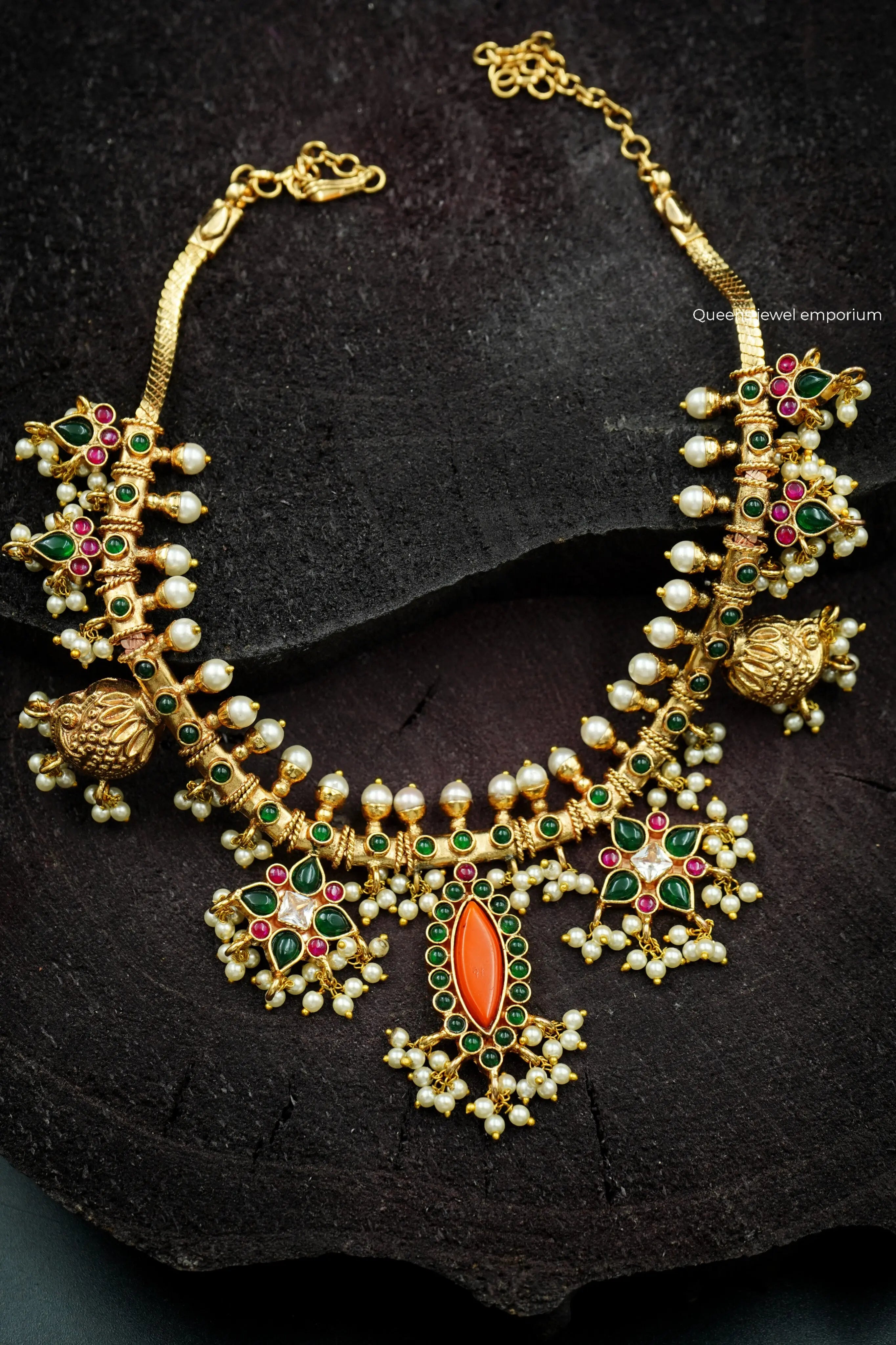 AMRUTA GUTTA PUSALU NECKLACE - Queens Jewel Emporium