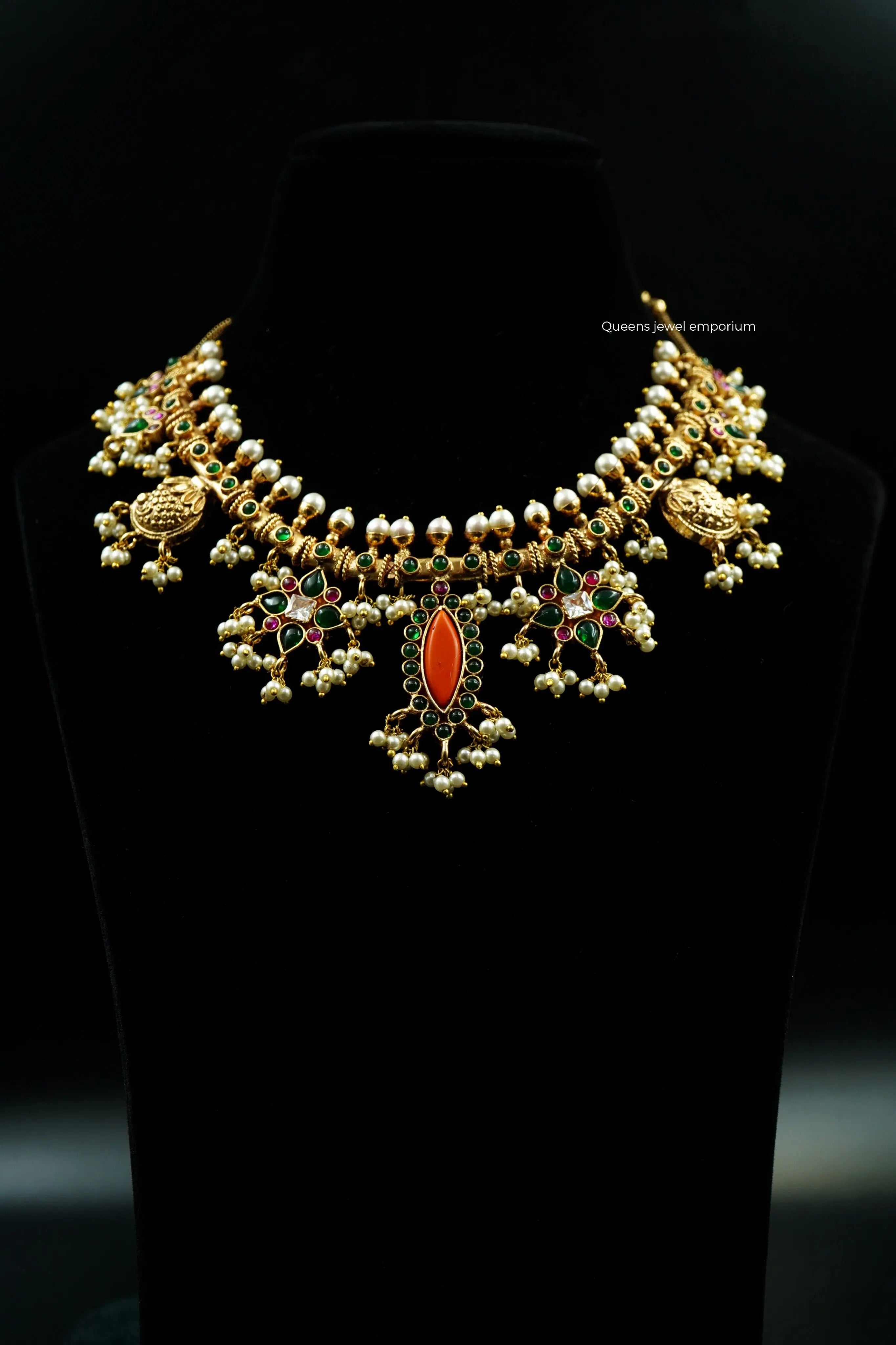 AMRUTA GUTTA PUSALU NECKLACE - Queens Jewel Emporium
