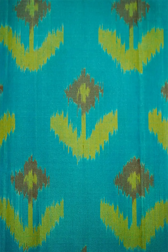 AQUA BLUE WITH PURPLE SOFT SILK SAREE - Queens Jewel Emporium