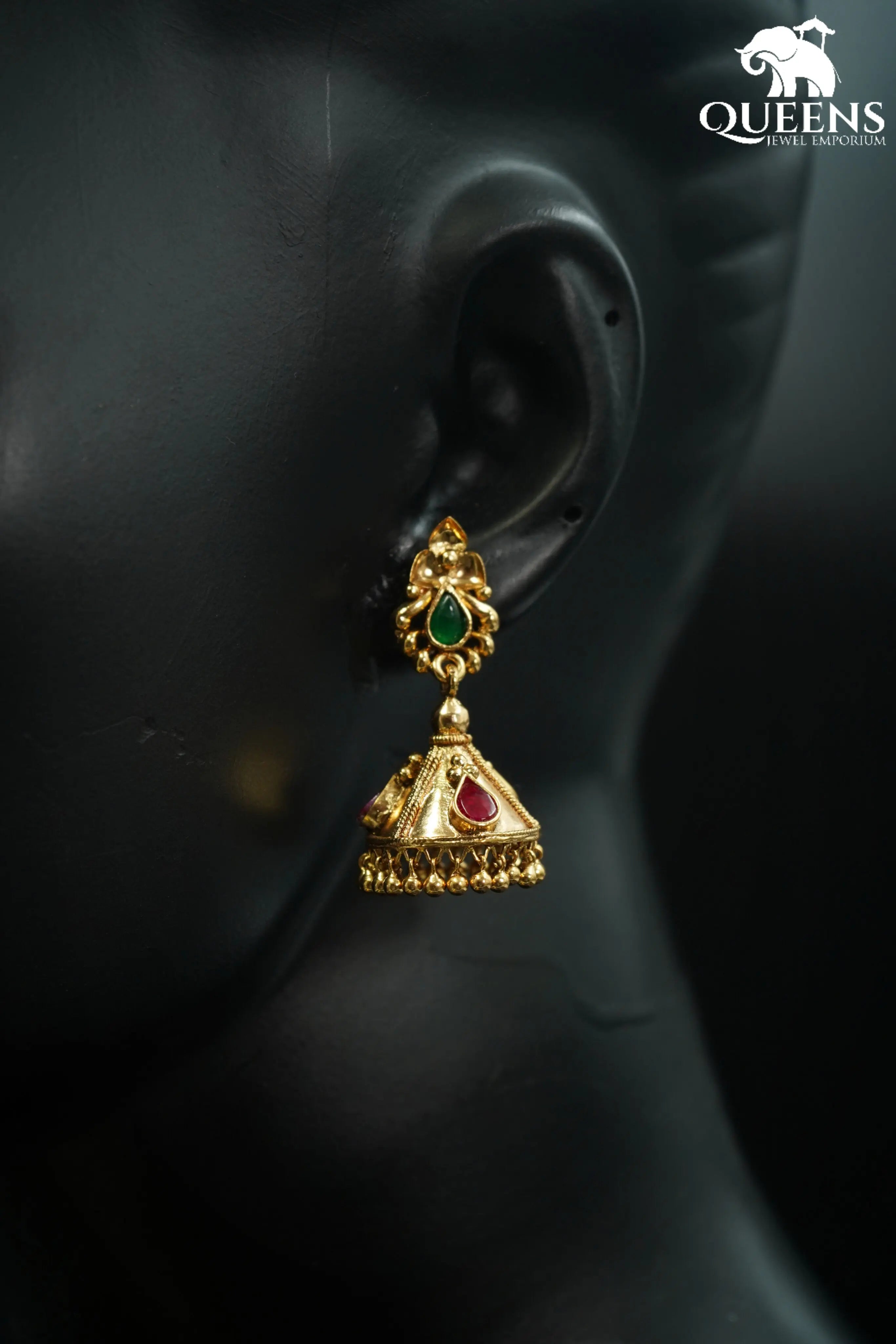 ARUVI JHUMKA - Queens Jewel Emporium