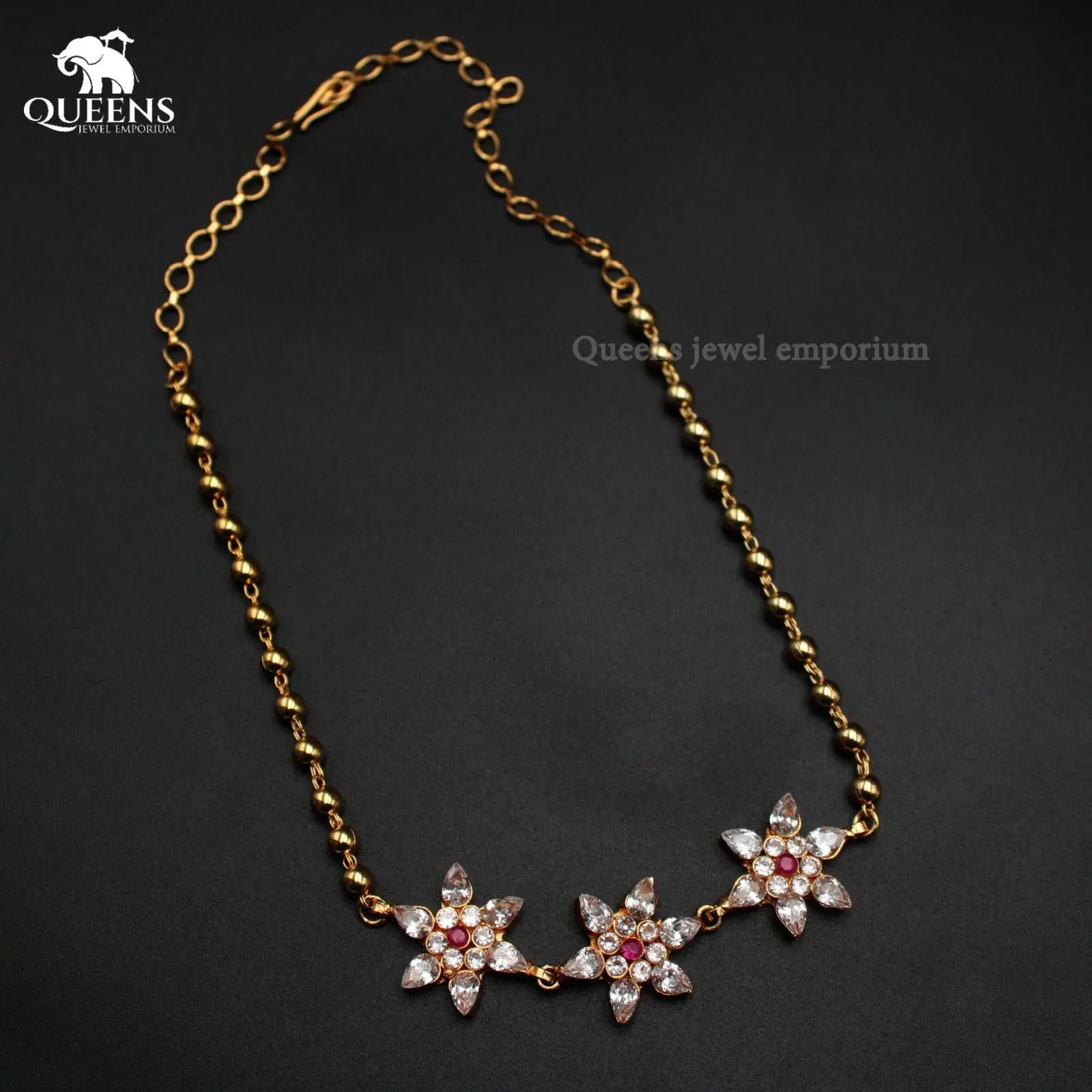 AVANTHINI ZIRCON NECKLACE - Queens Jewel Emporium
