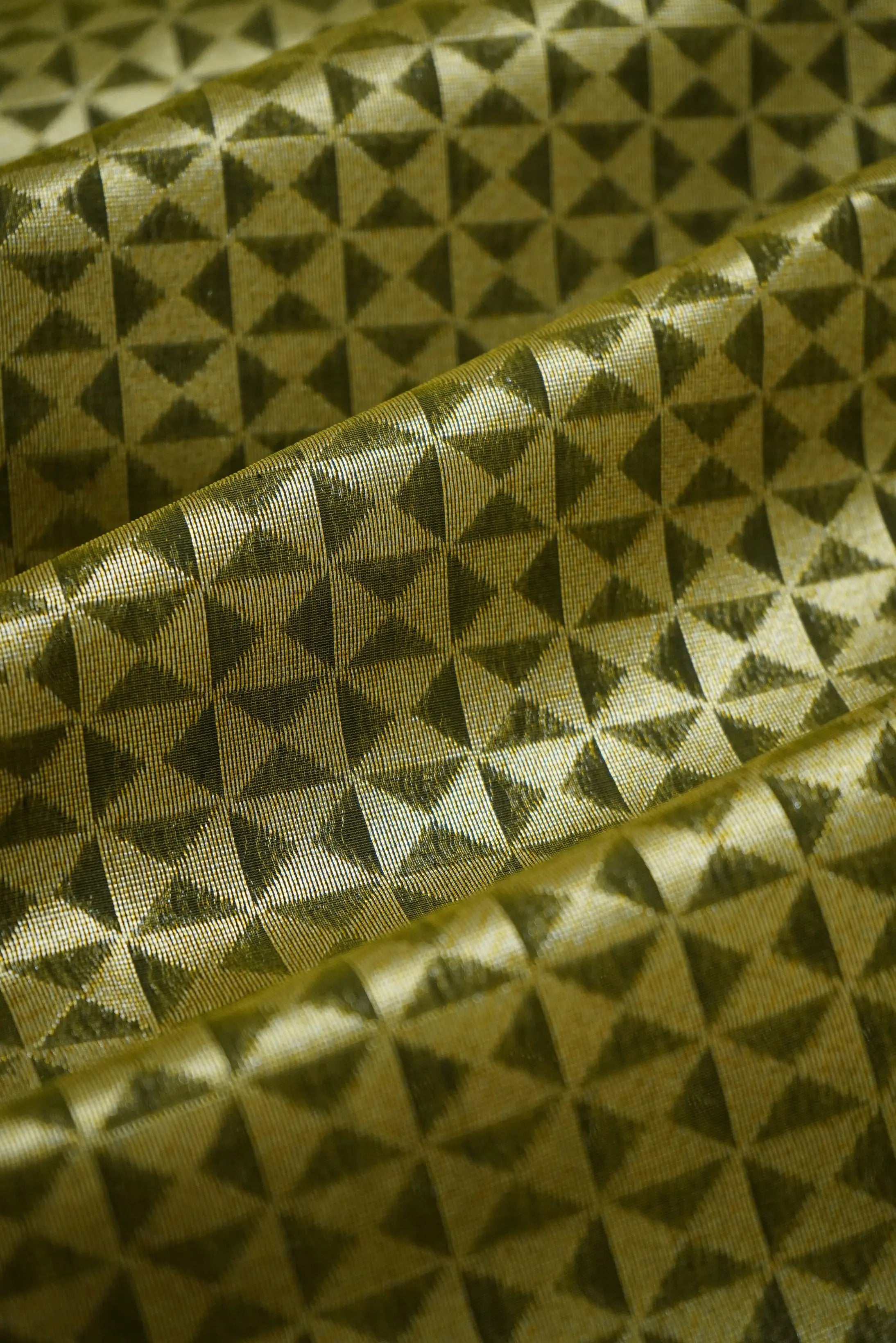 ARMY GREEN  BROCADE BANARASI SILK  SAREE - Queens Jewel Emporium