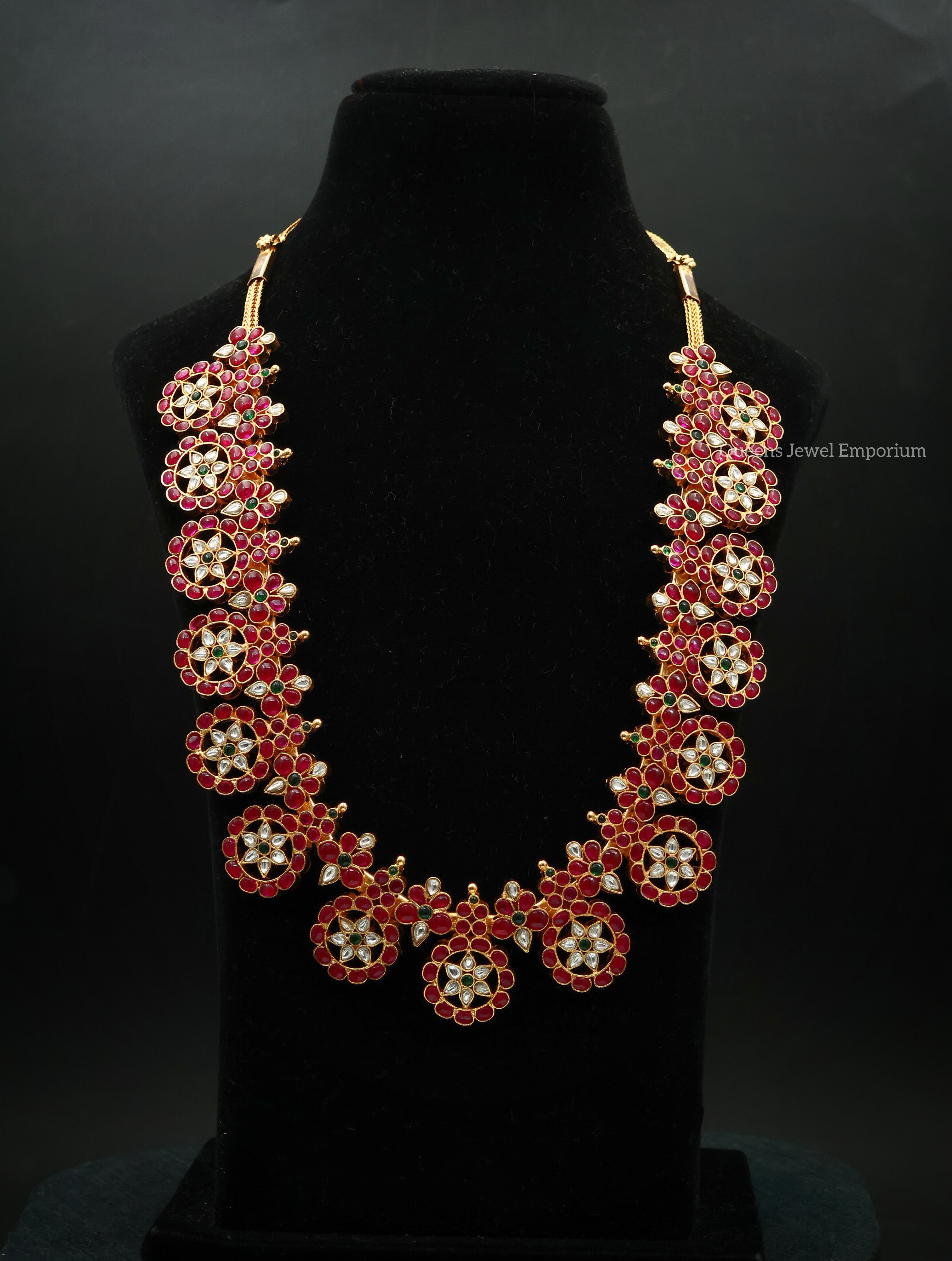Statement haram-Red kemp stones jewellery 