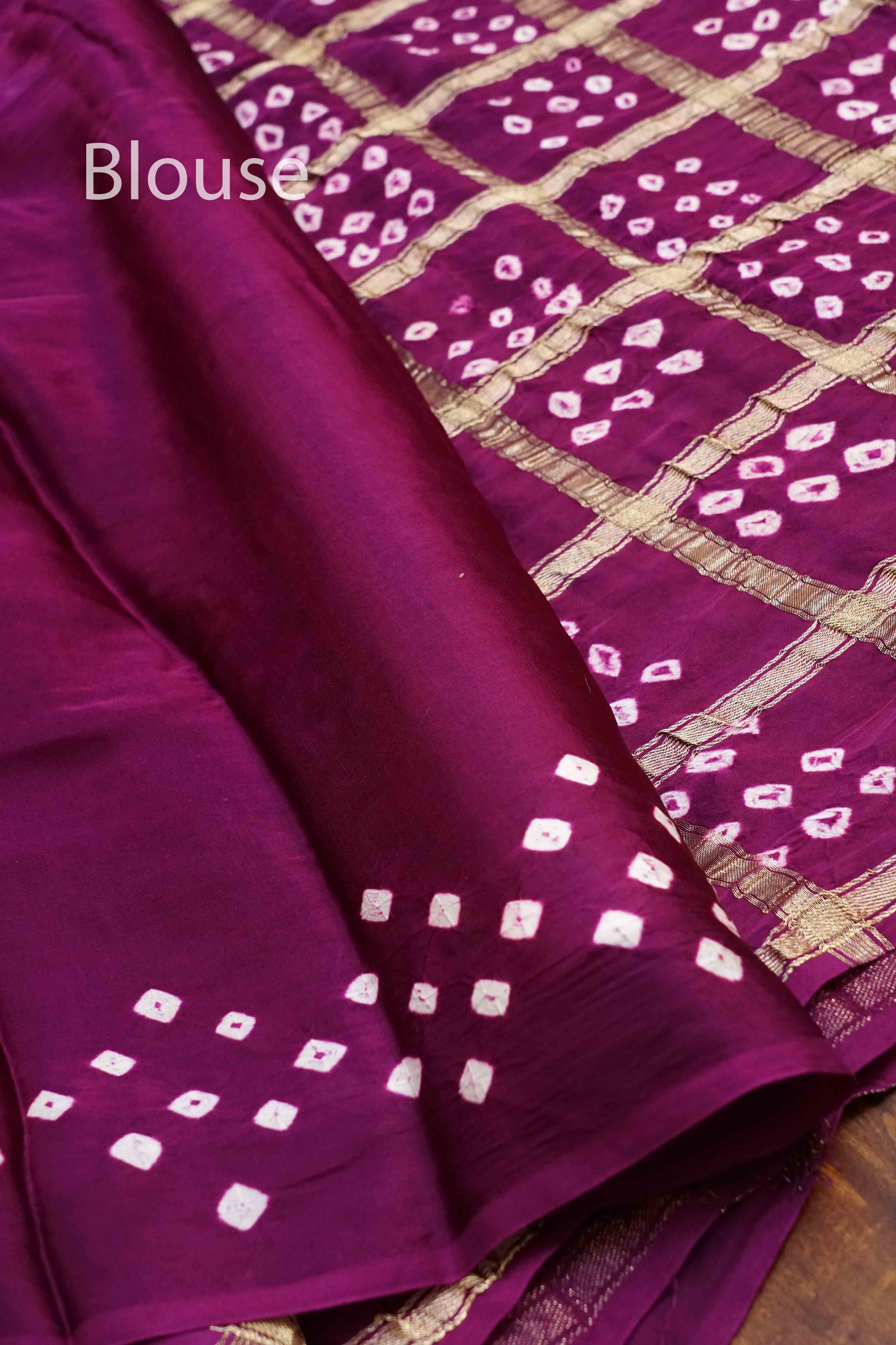 BERRY PURPLE  MODAL SILK SAREE - Queens Jewel Emporium