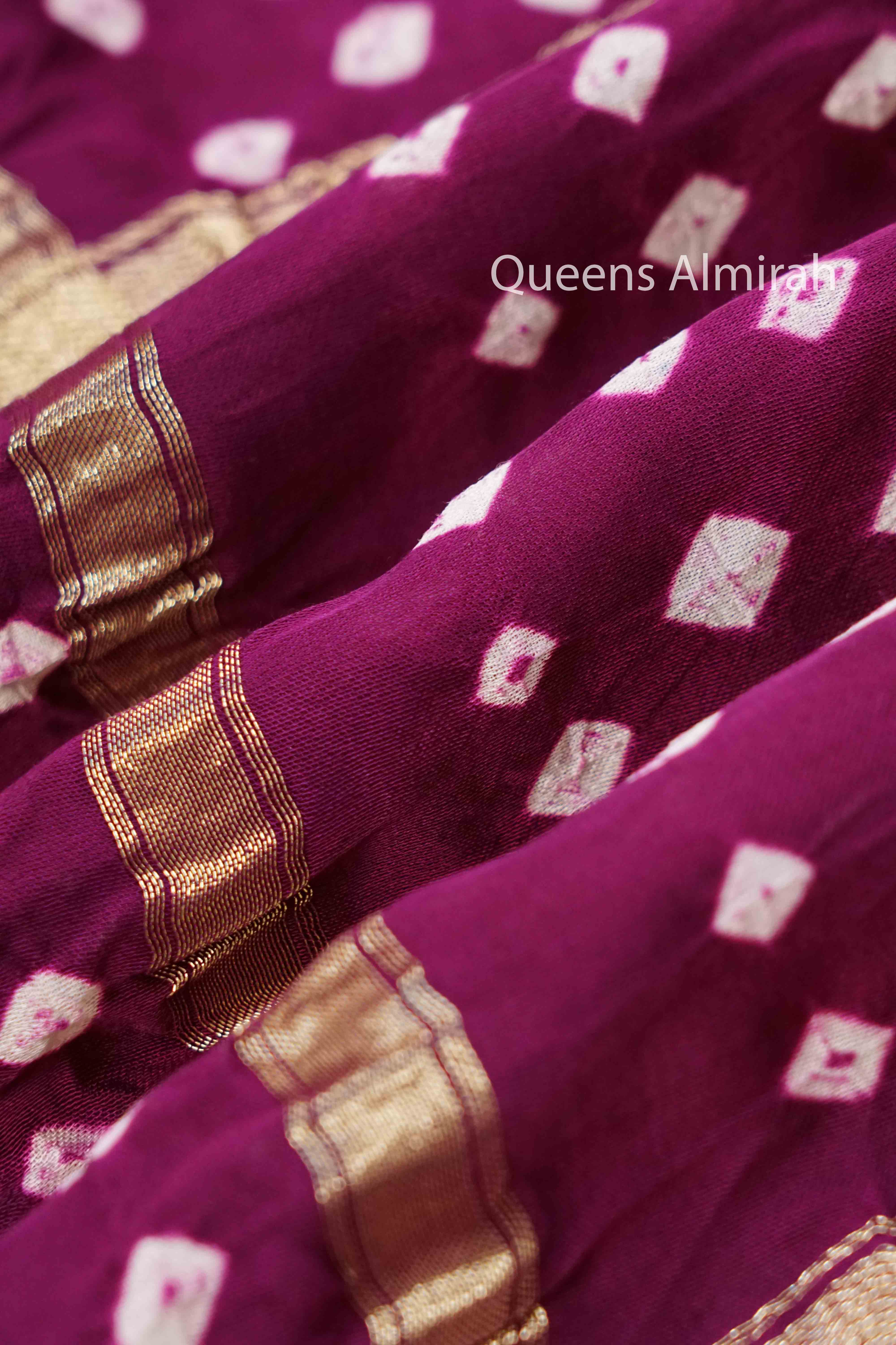 BERRY PURPLE  MODAL SILK SAREE - Queens Jewel Emporium