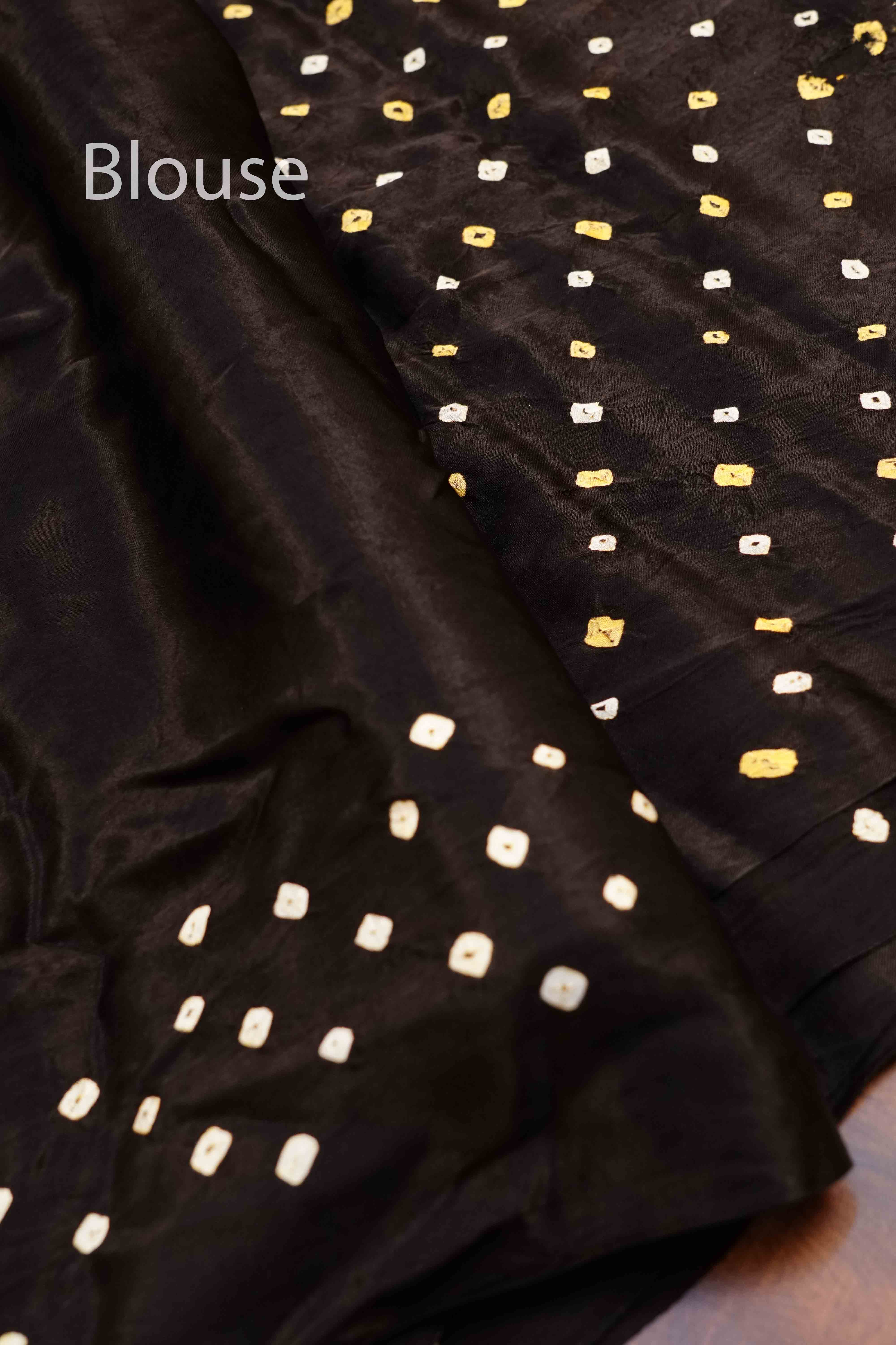 BLACK MODAL SILK SAREE - Queens Jewel Emporium