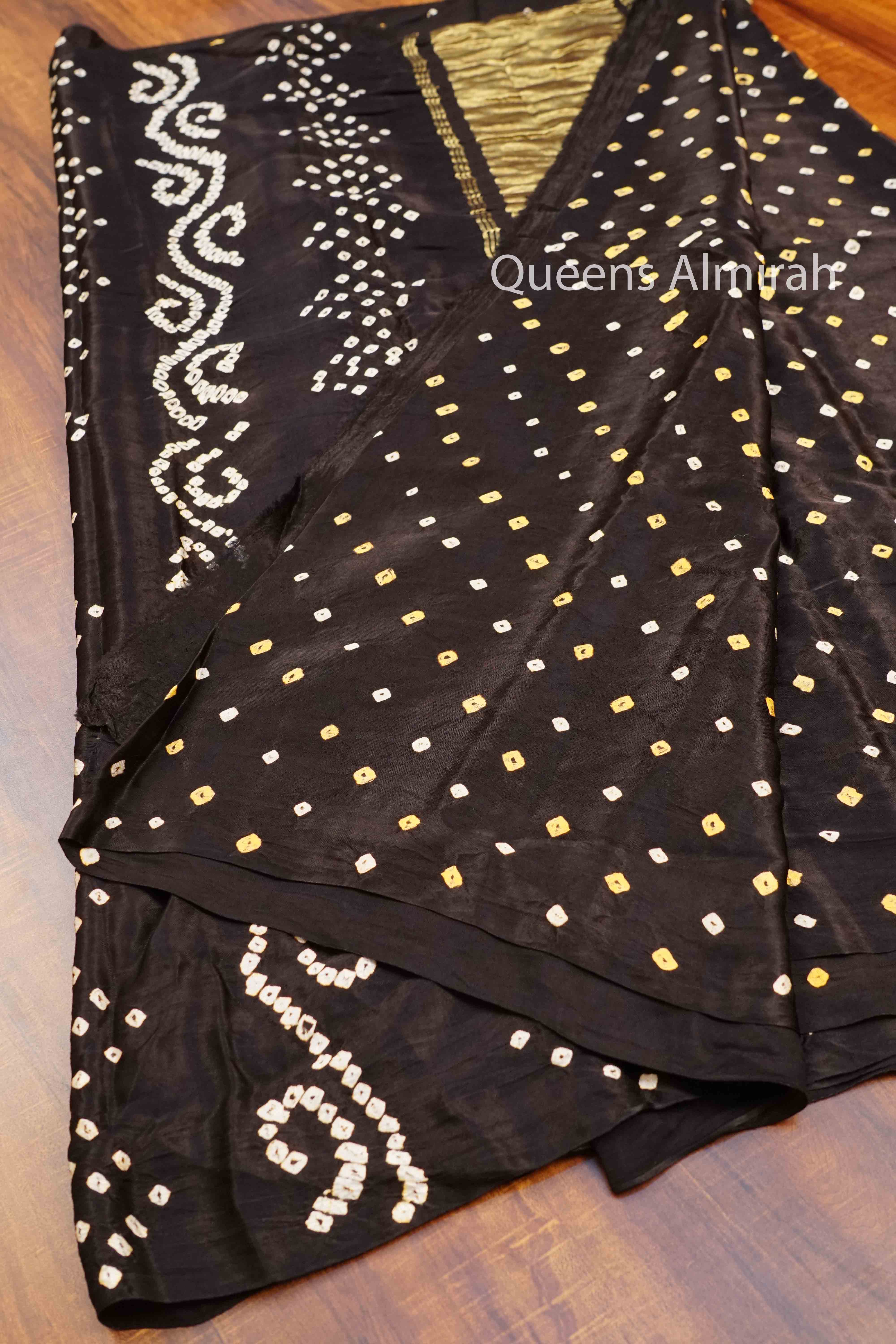 BLACK MODAL SILK SAREE - Queens Jewel Emporium