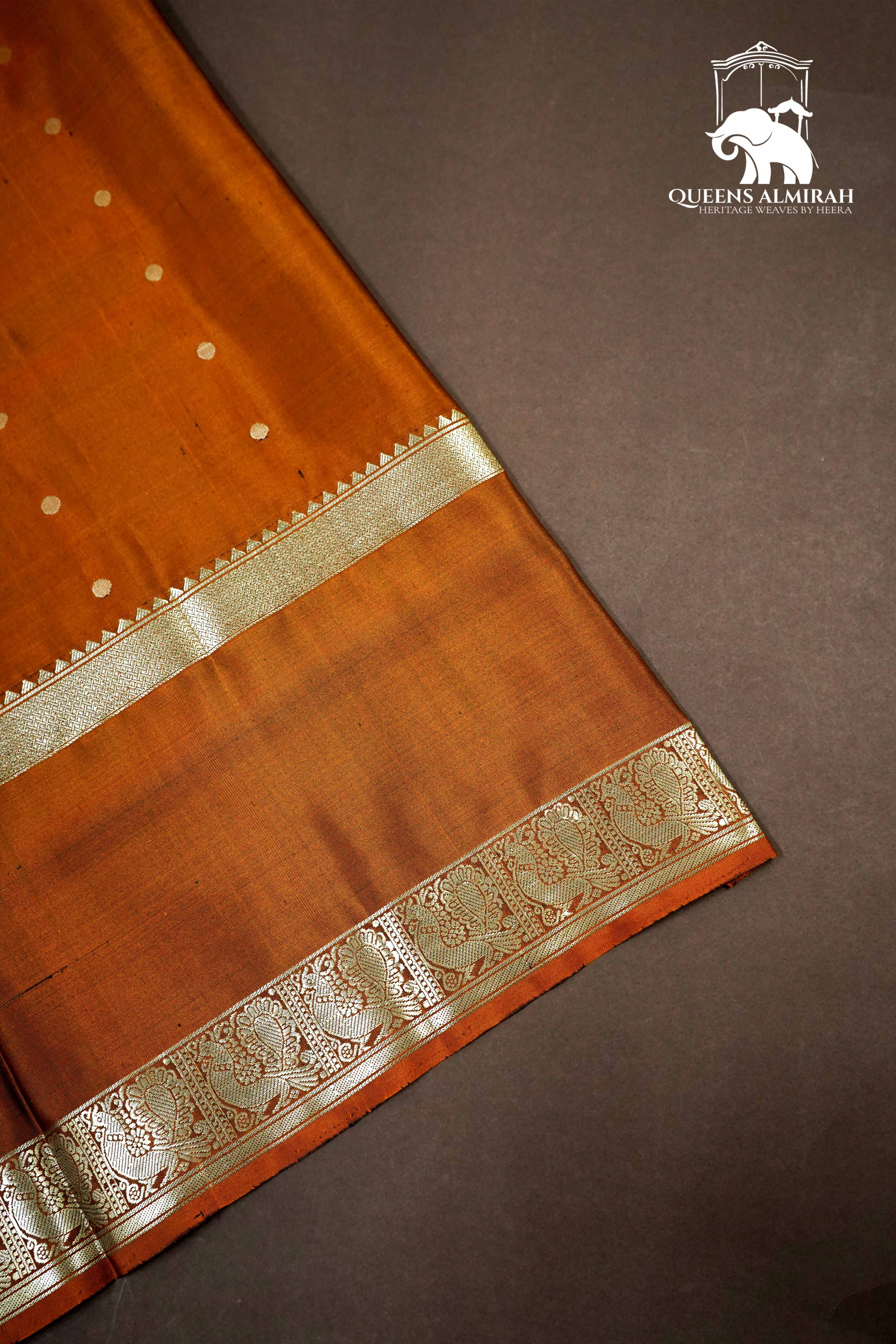 BLACK WITH ESPRESSO BROWN SOFT SILK SAREE - Queens Jewel Emporium