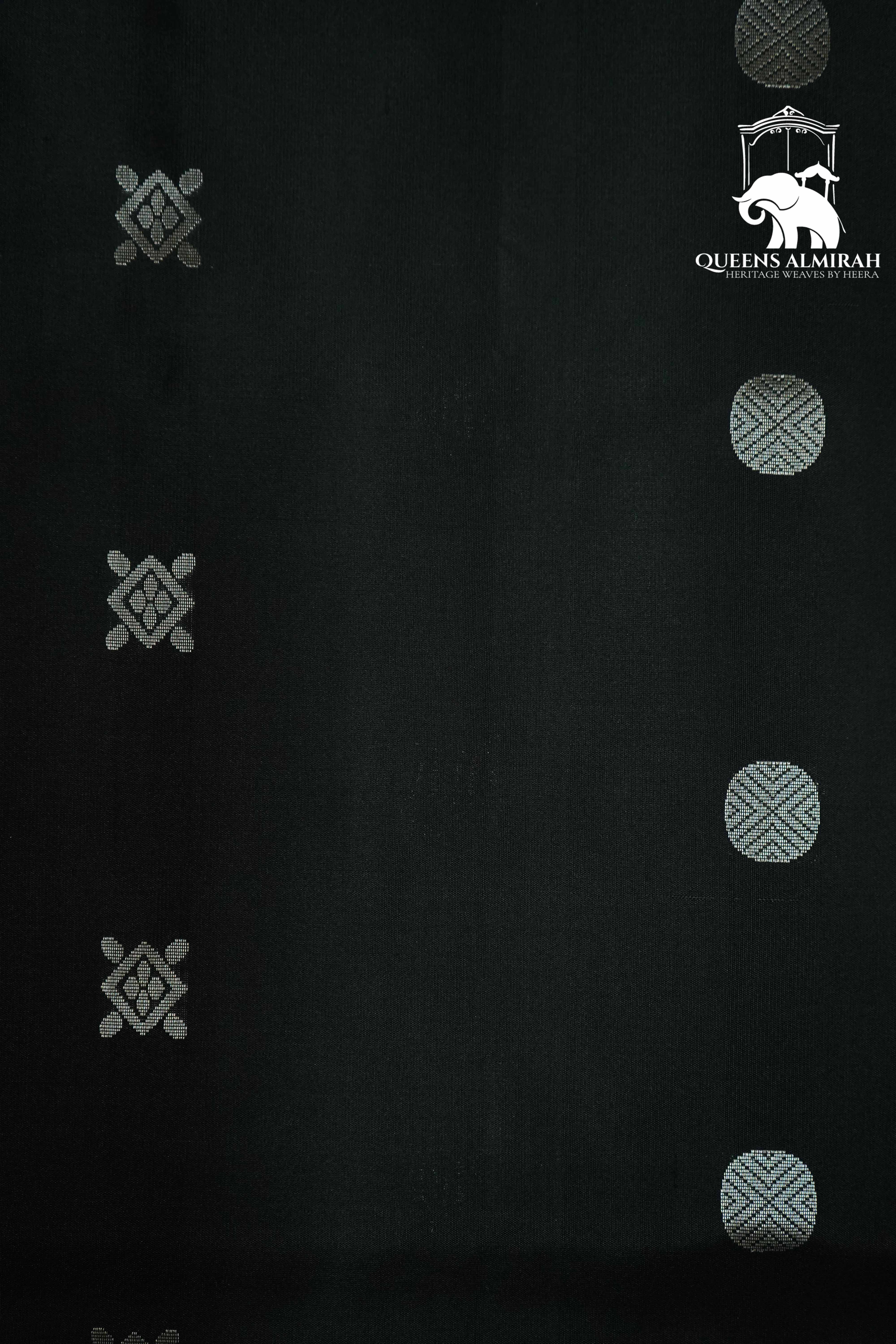 BLACK WITH ESPRESSO BROWN SOFT SILK SAREE - Queens Jewel Emporium