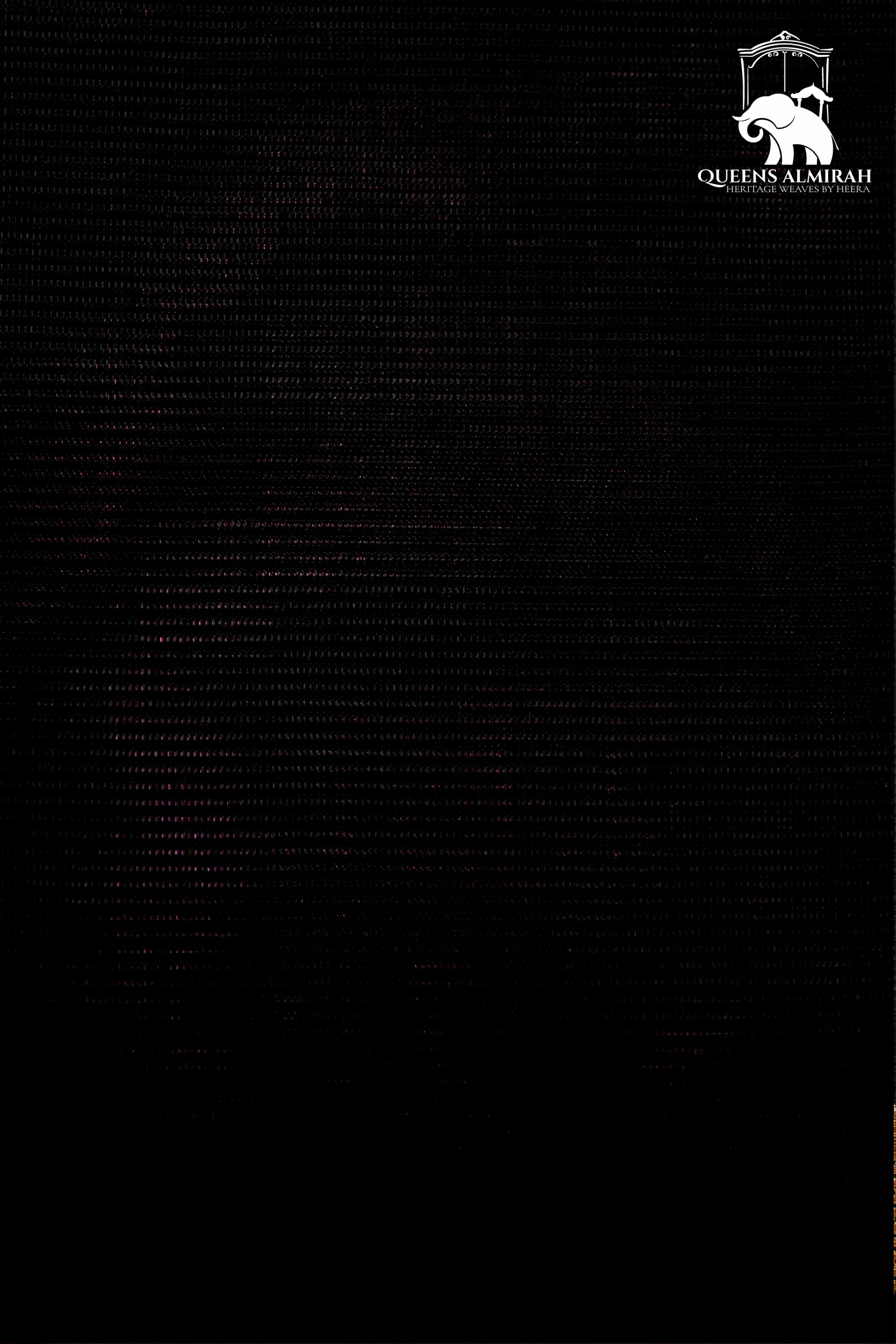 BLACK WITH GOLD BORDER MANGALGIRI SAREE - Queens Jewel Emporium
