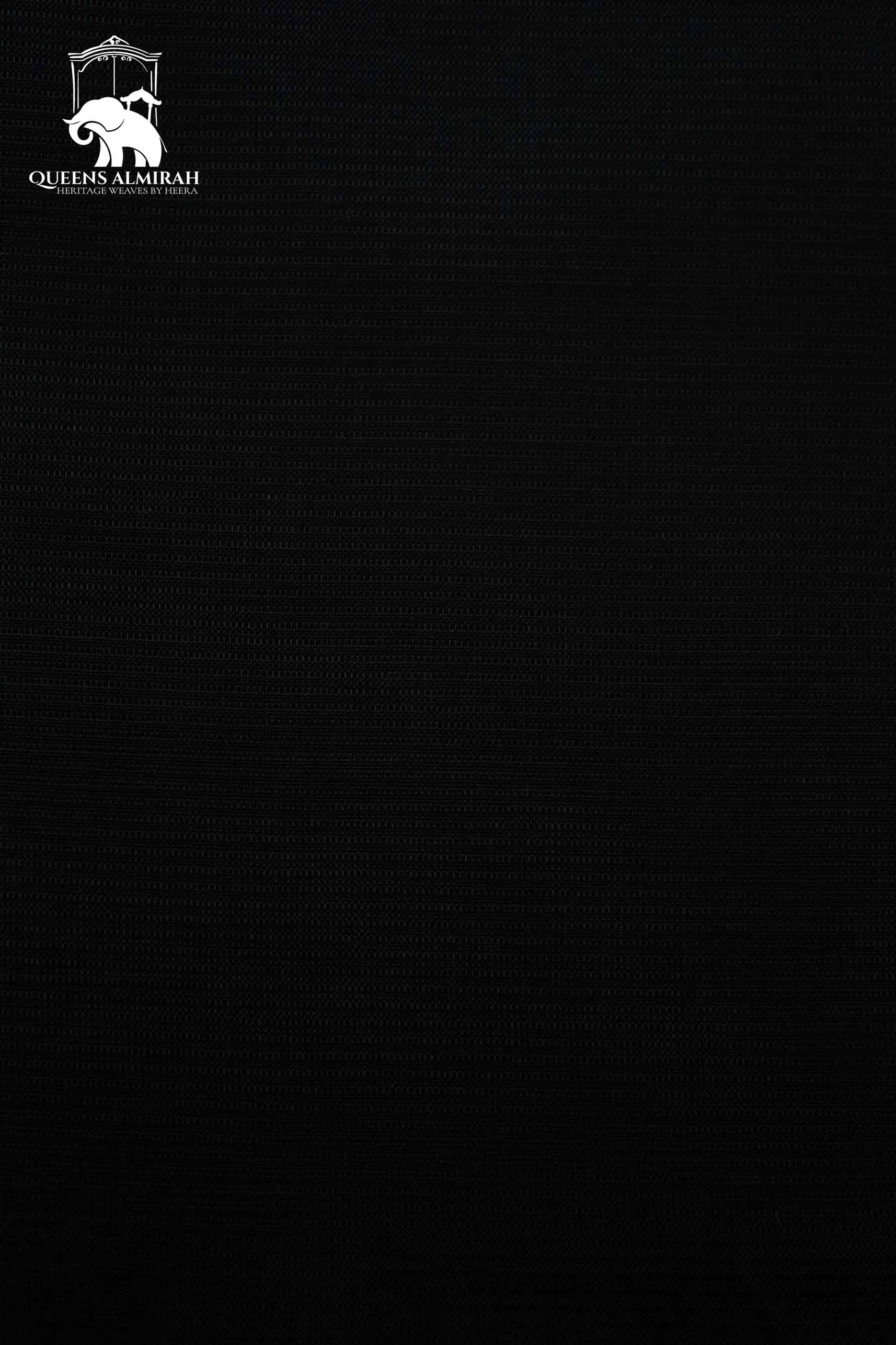 BLACK WITH WOVEN BORDER MANGALGIRI SAREE - Queens Jewel Emporium