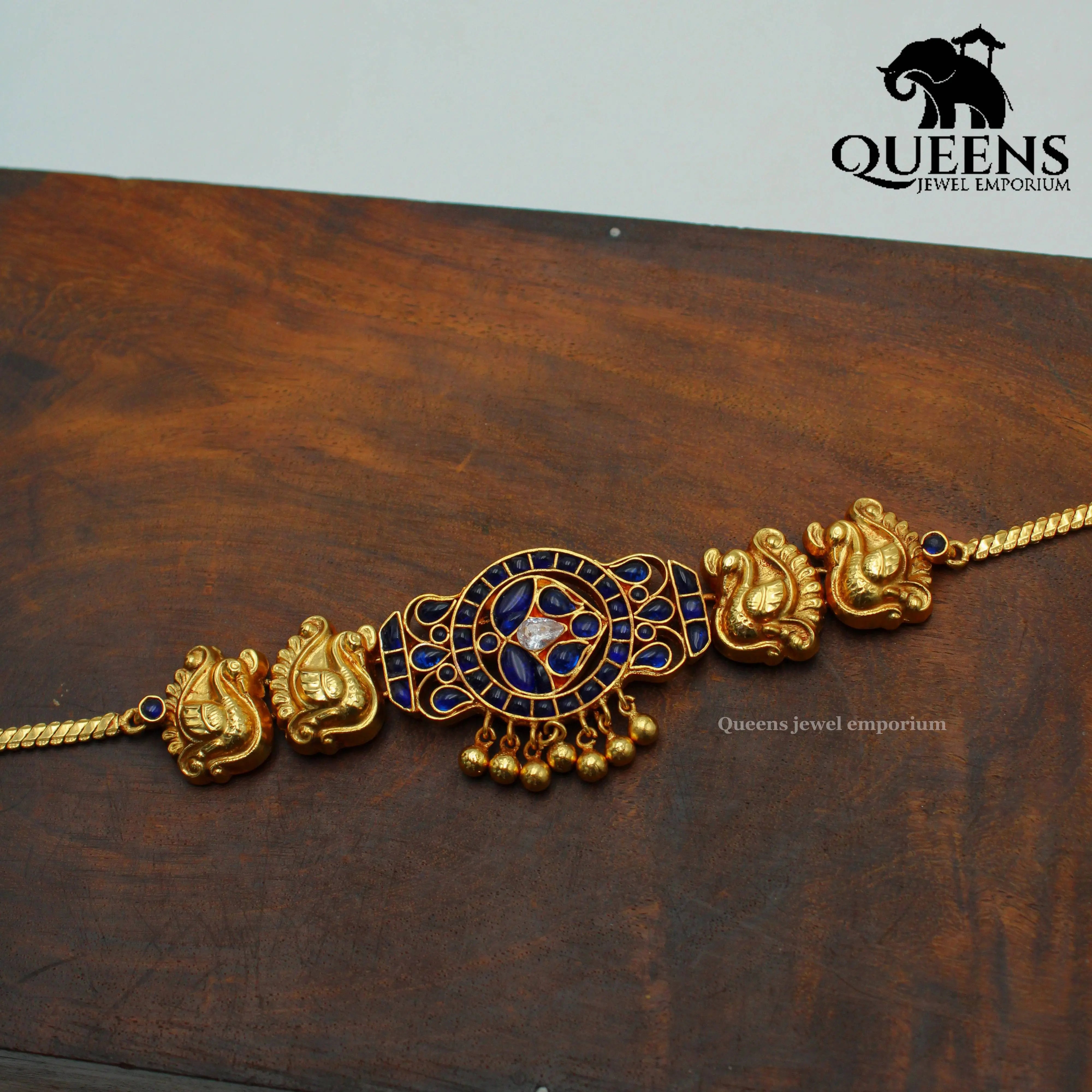 BRINDA CHOKER - BLUE - Queens Jewel Emporium