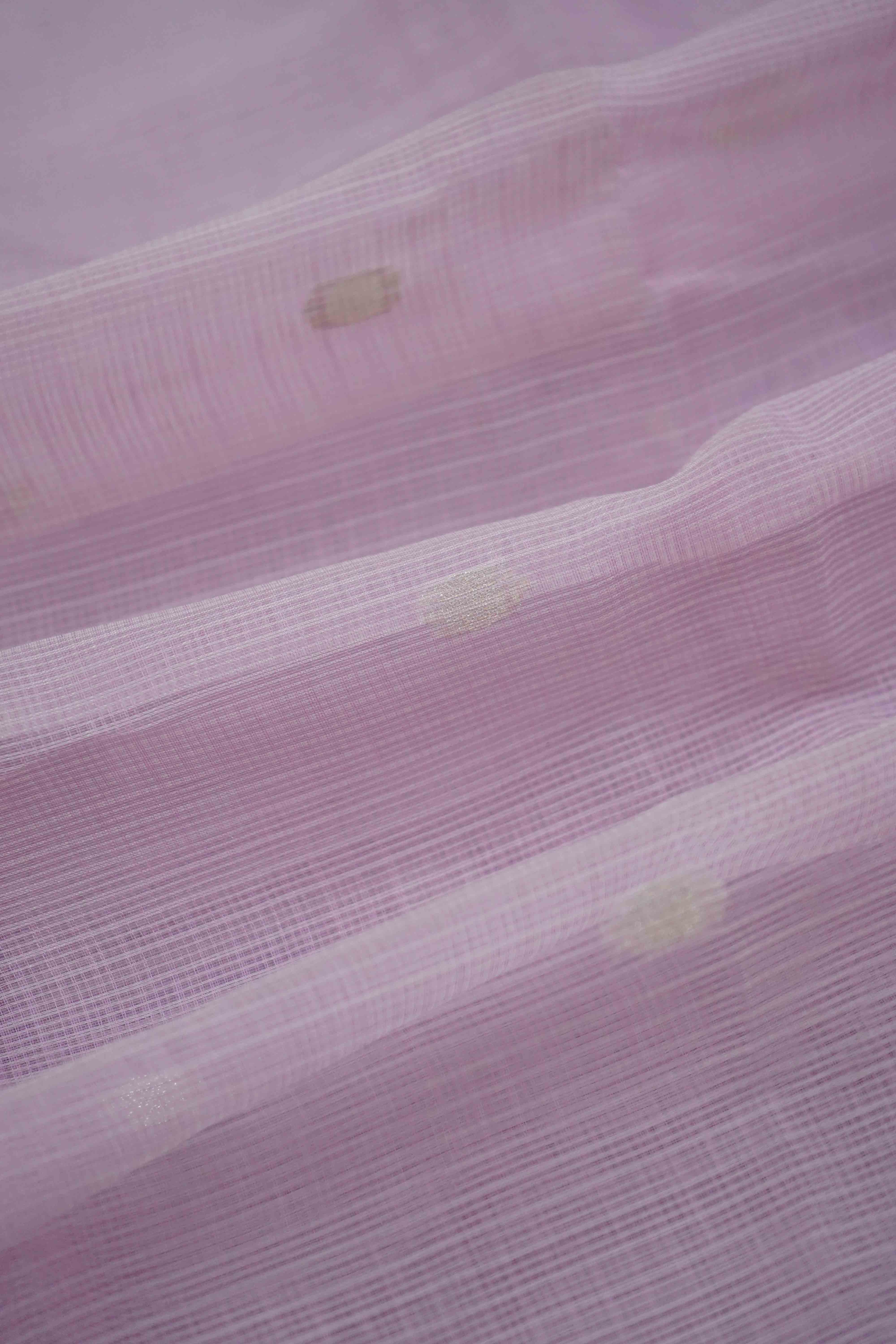 BUBBLEGUM PINK KOTA SILK COTTON SAREE - Queens Jewel Emporium