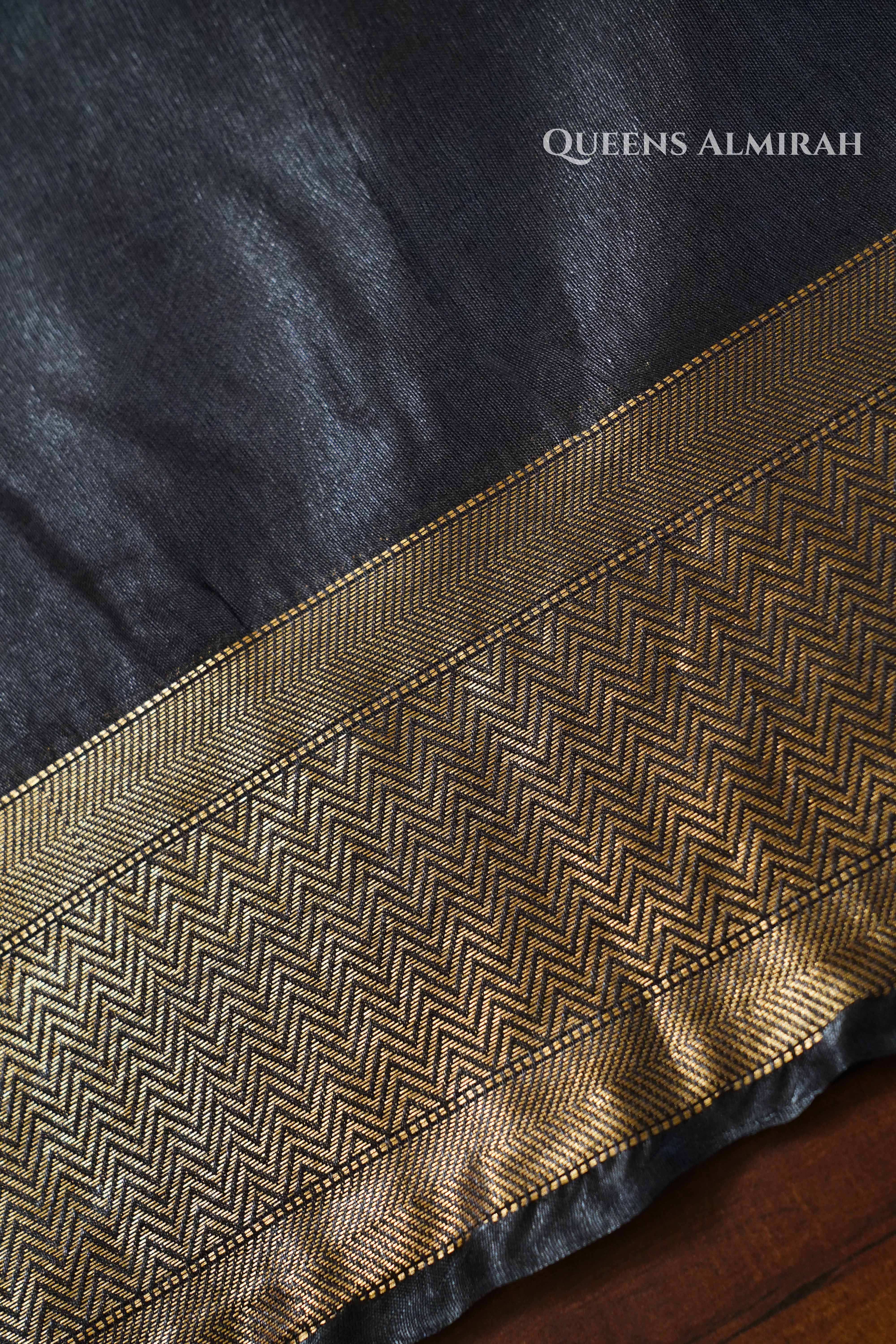 Black Maheshwari Saree QUEENS ALMIRAH