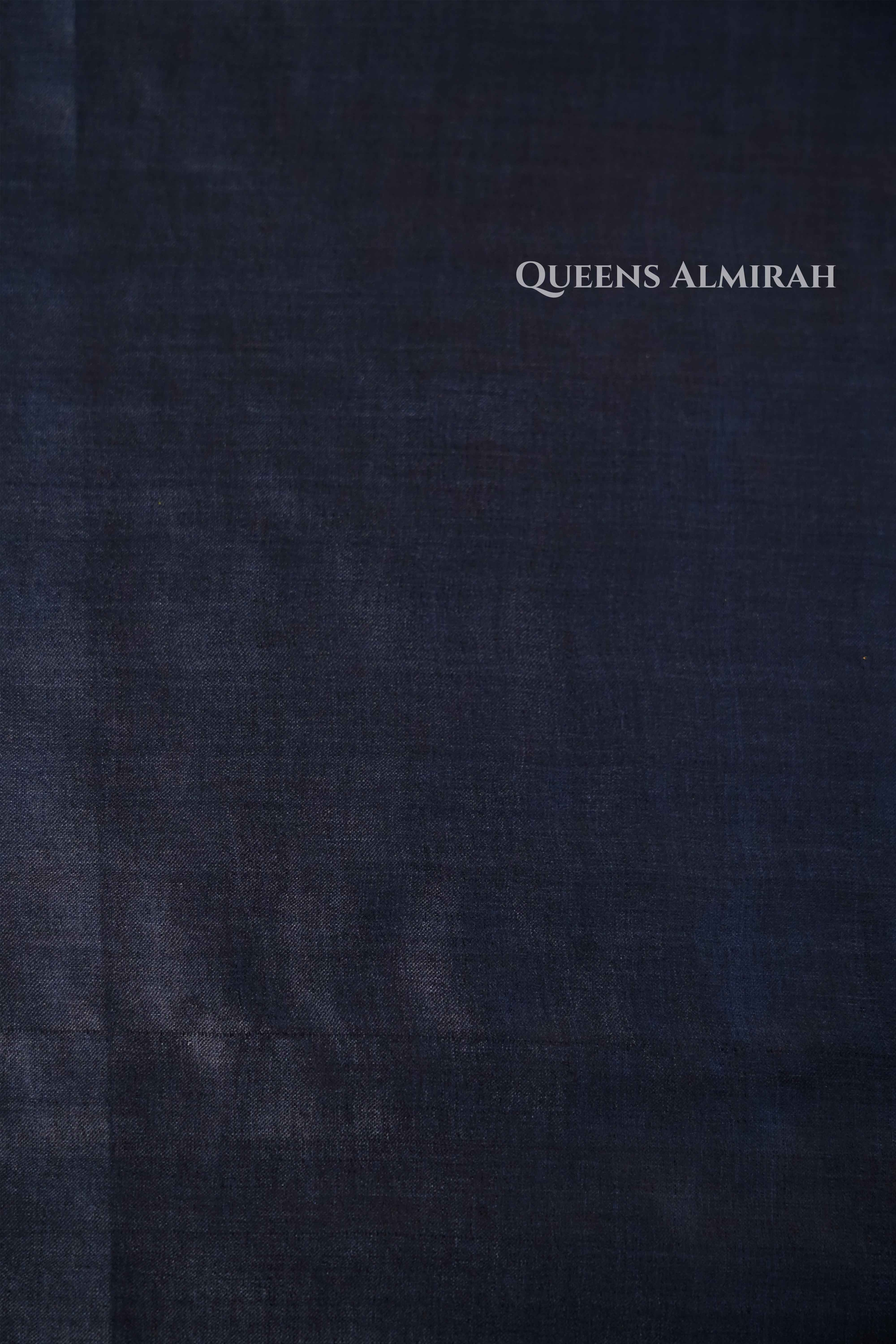 Black Pure Tussar Silk Saree QUEENS ALMIRAH