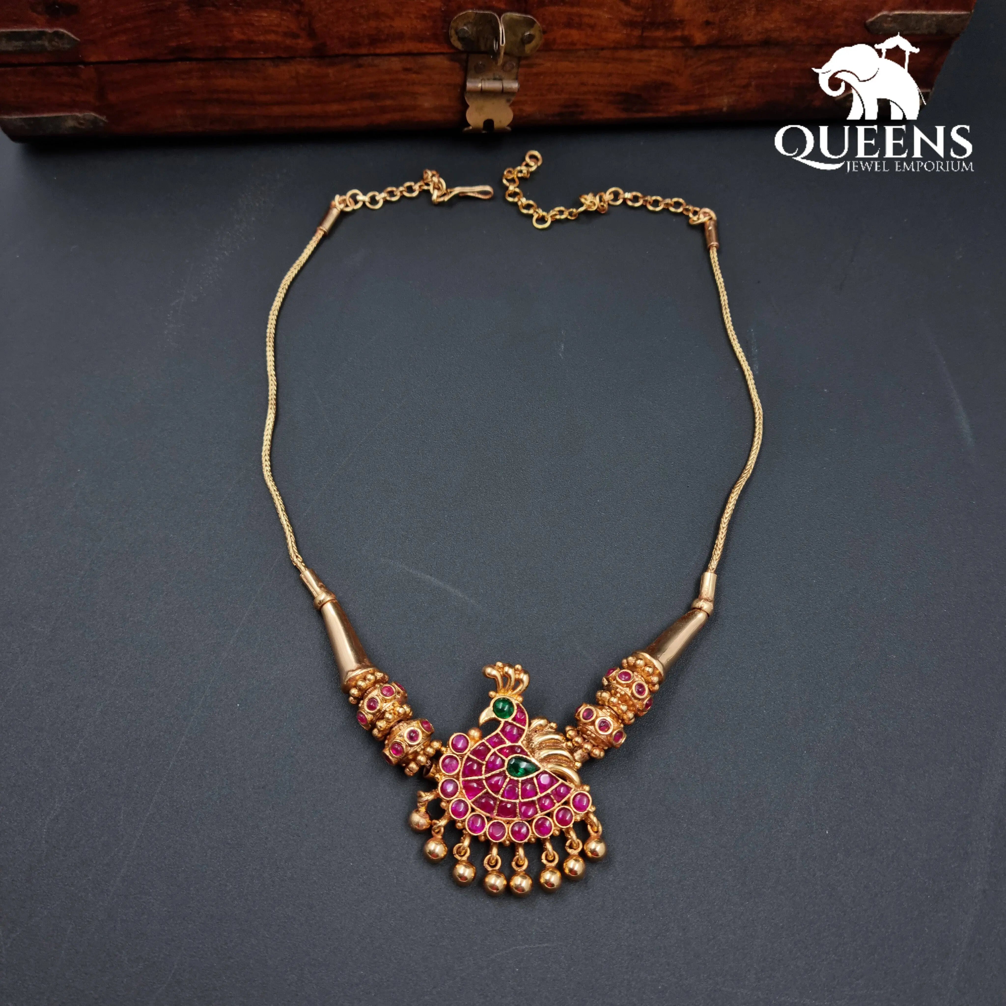 CHANDHIRAGAM KEMP NECKLACE - Queens Jewel Emporium