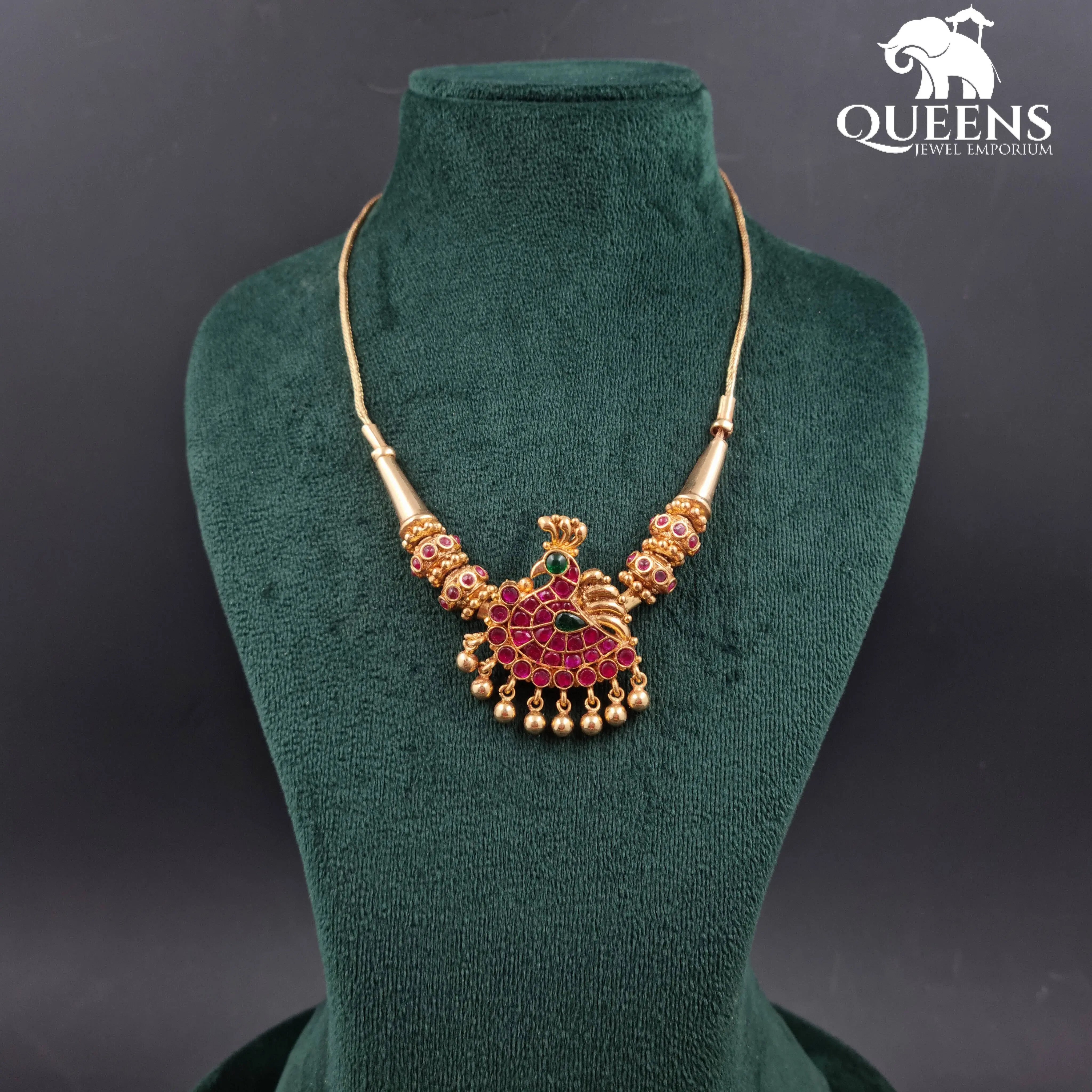 CHANDHIRAGAM KEMP NECKLACE - Queens Jewel Emporium